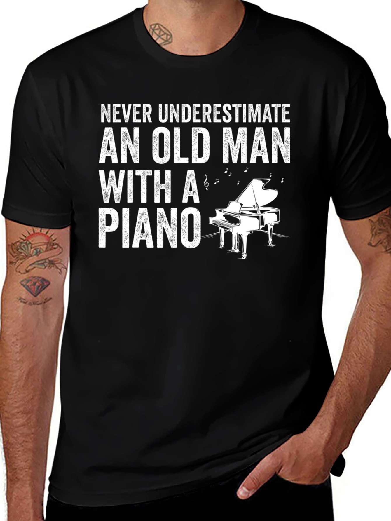 Old Man Piano T-Shirt