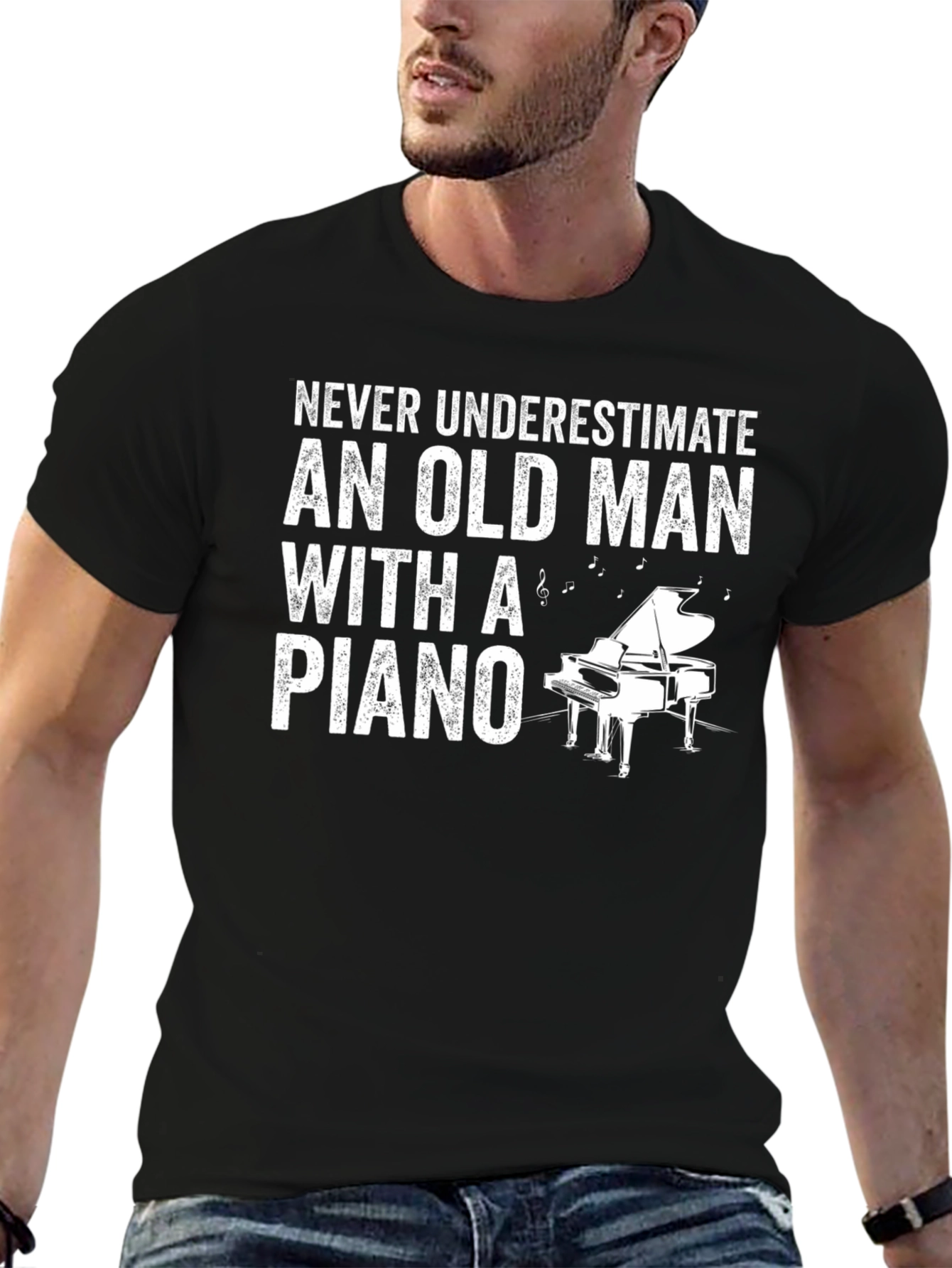 Old Man Piano T-Shirt