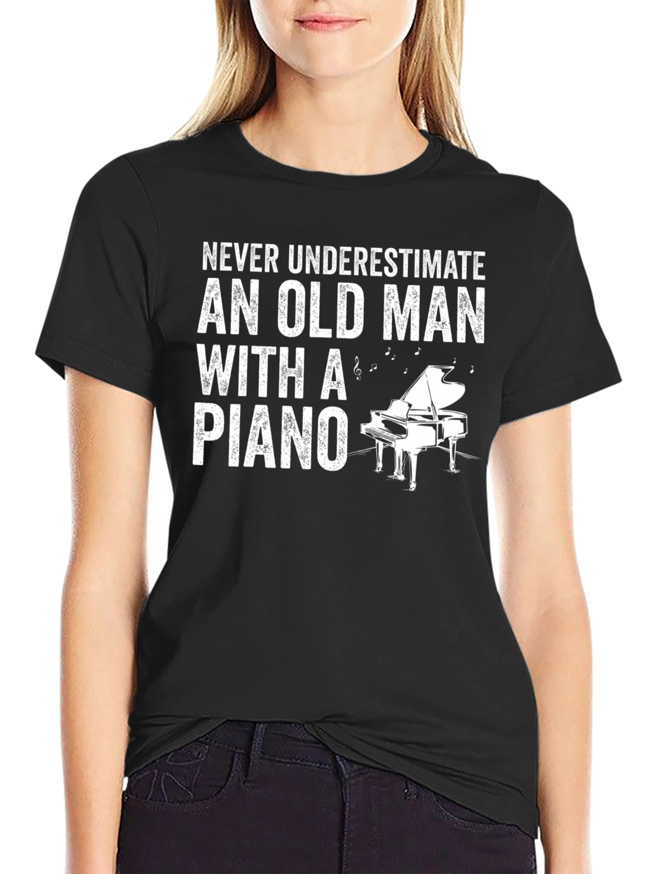 Old Man Piano T-Shirt