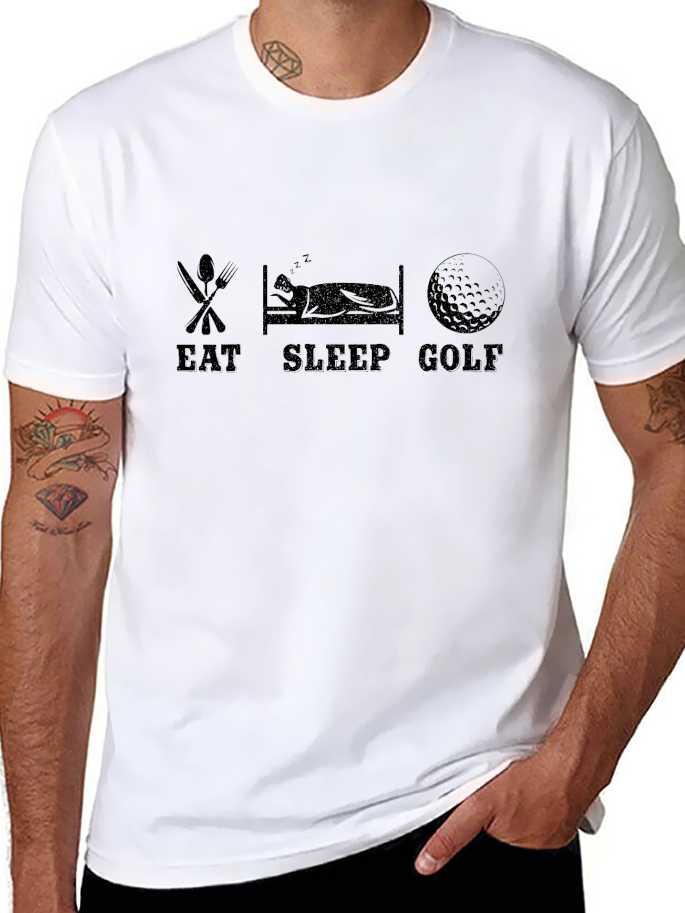 Eat Sleep Golf T-Shirt - Funny Golfer Tee