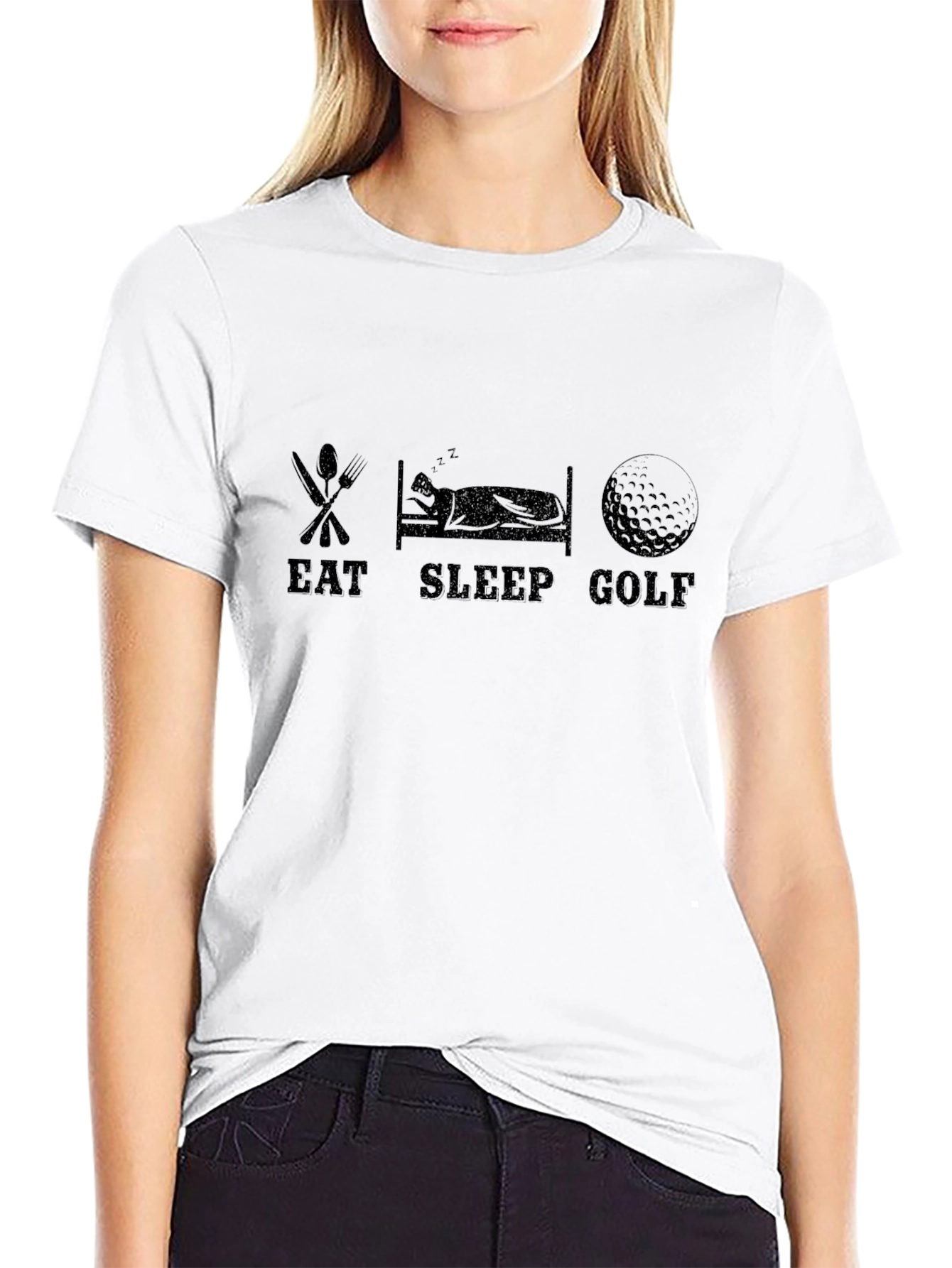 Eat Sleep Golf T-Shirt - Funny Golfer Tee