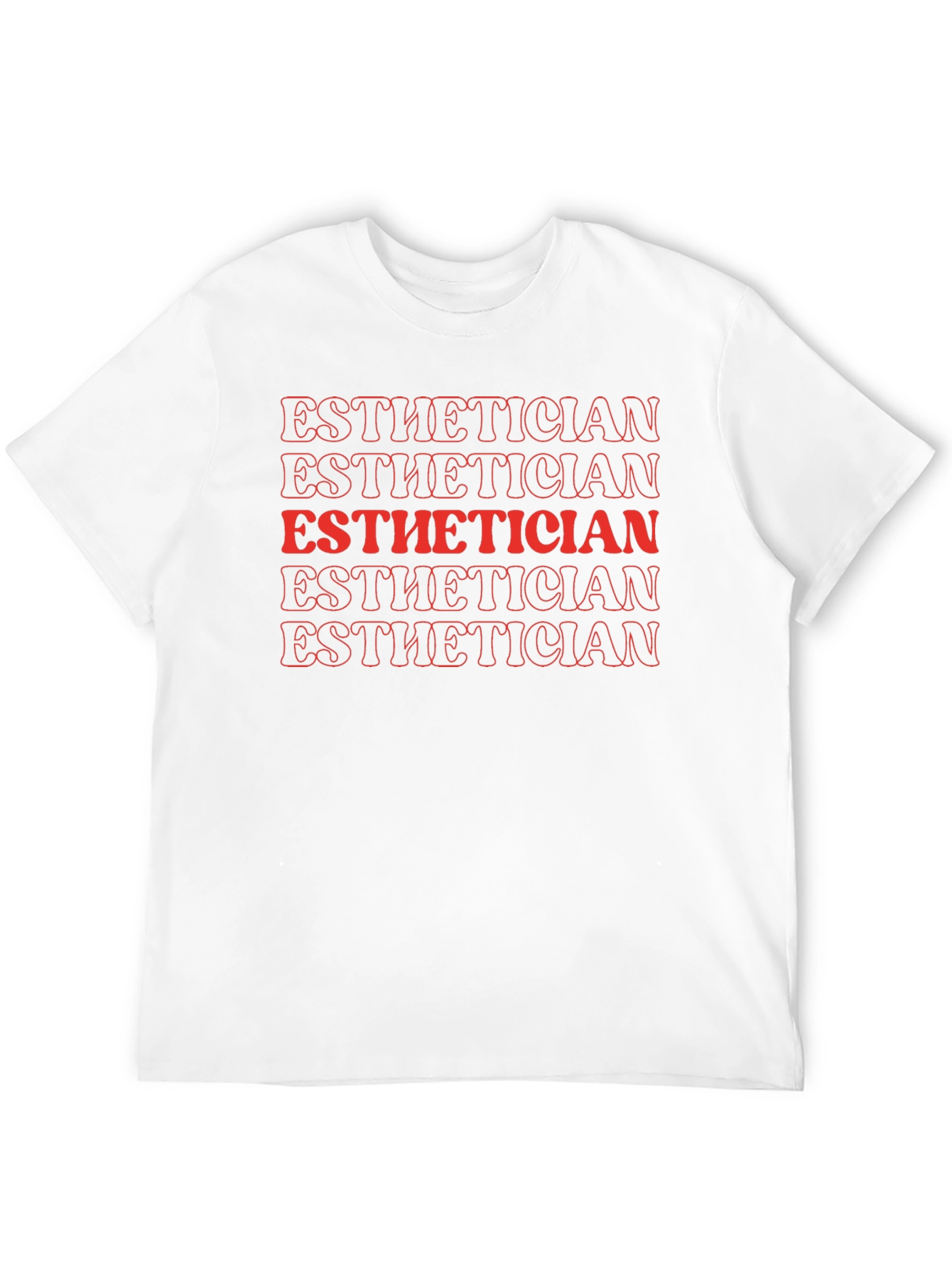 Esthetician Graphic Tee - Retro Style Text Design