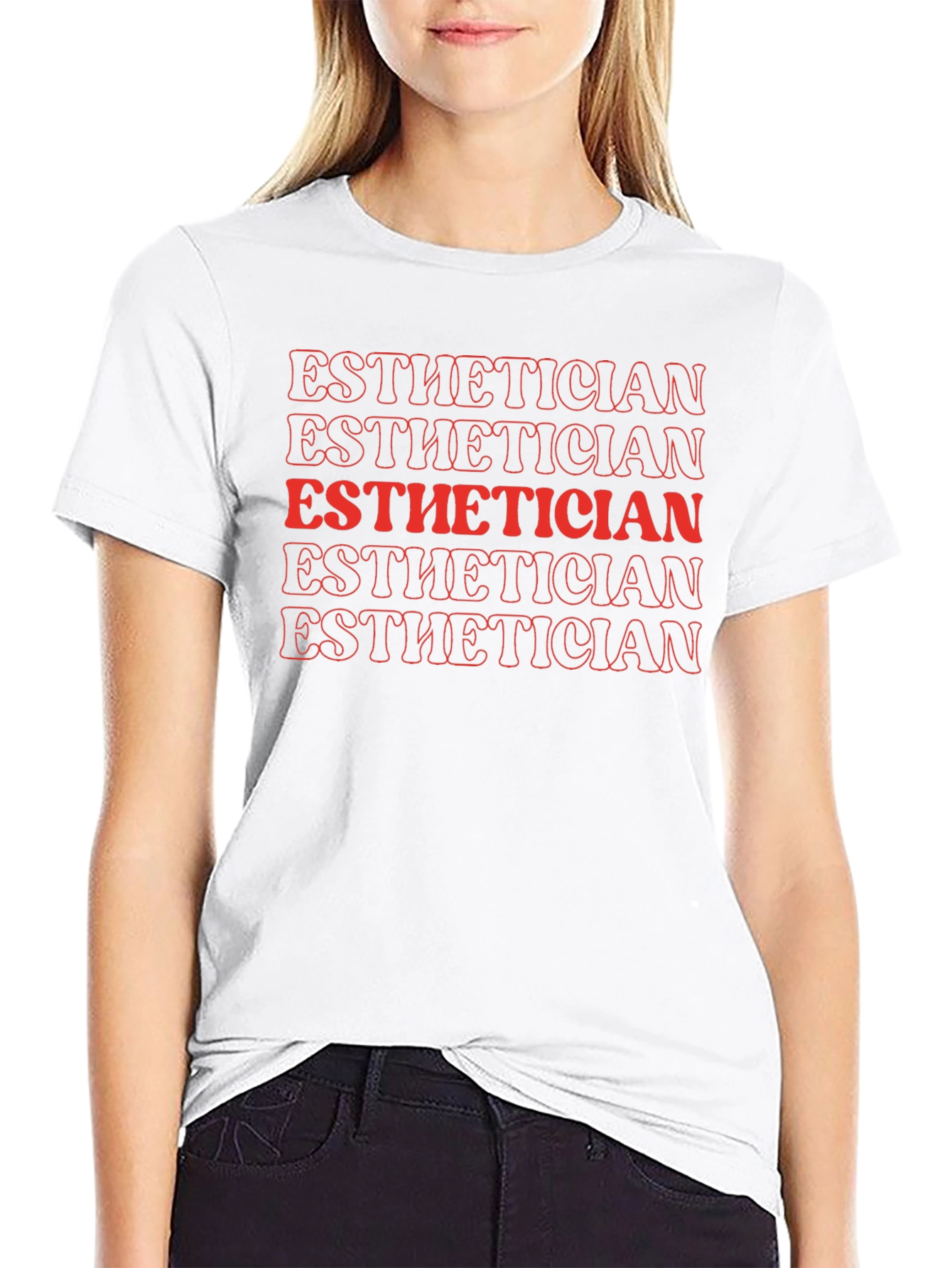 Esthetician Graphic Tee - Retro Style Text Design