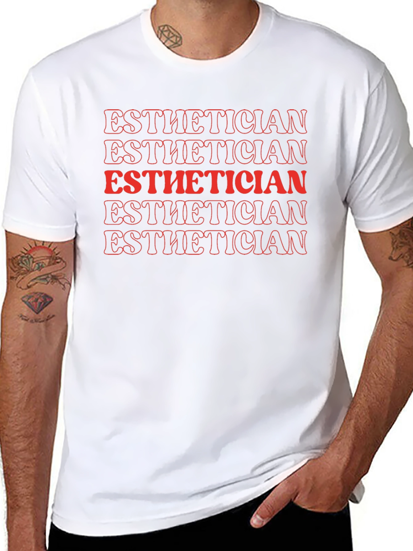 Esthetician Graphic Tee - Retro Style Text Design
