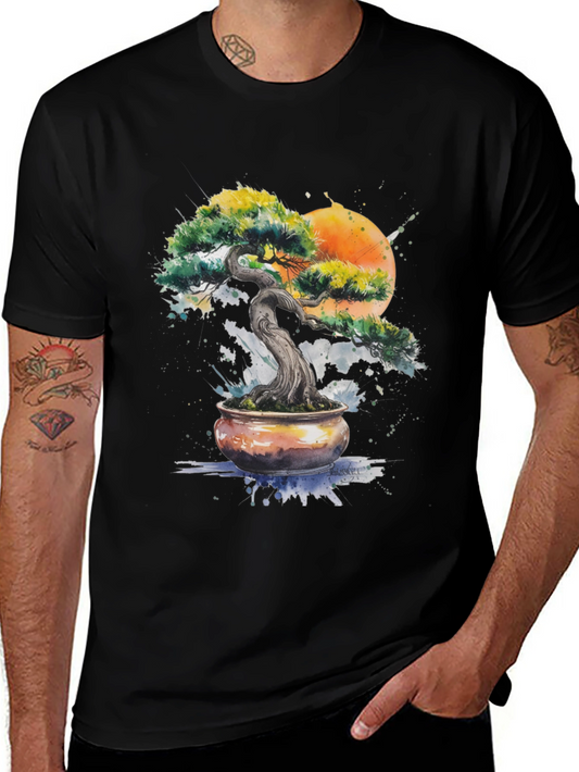 Bonsai Tree Art Graphic T-Shirt