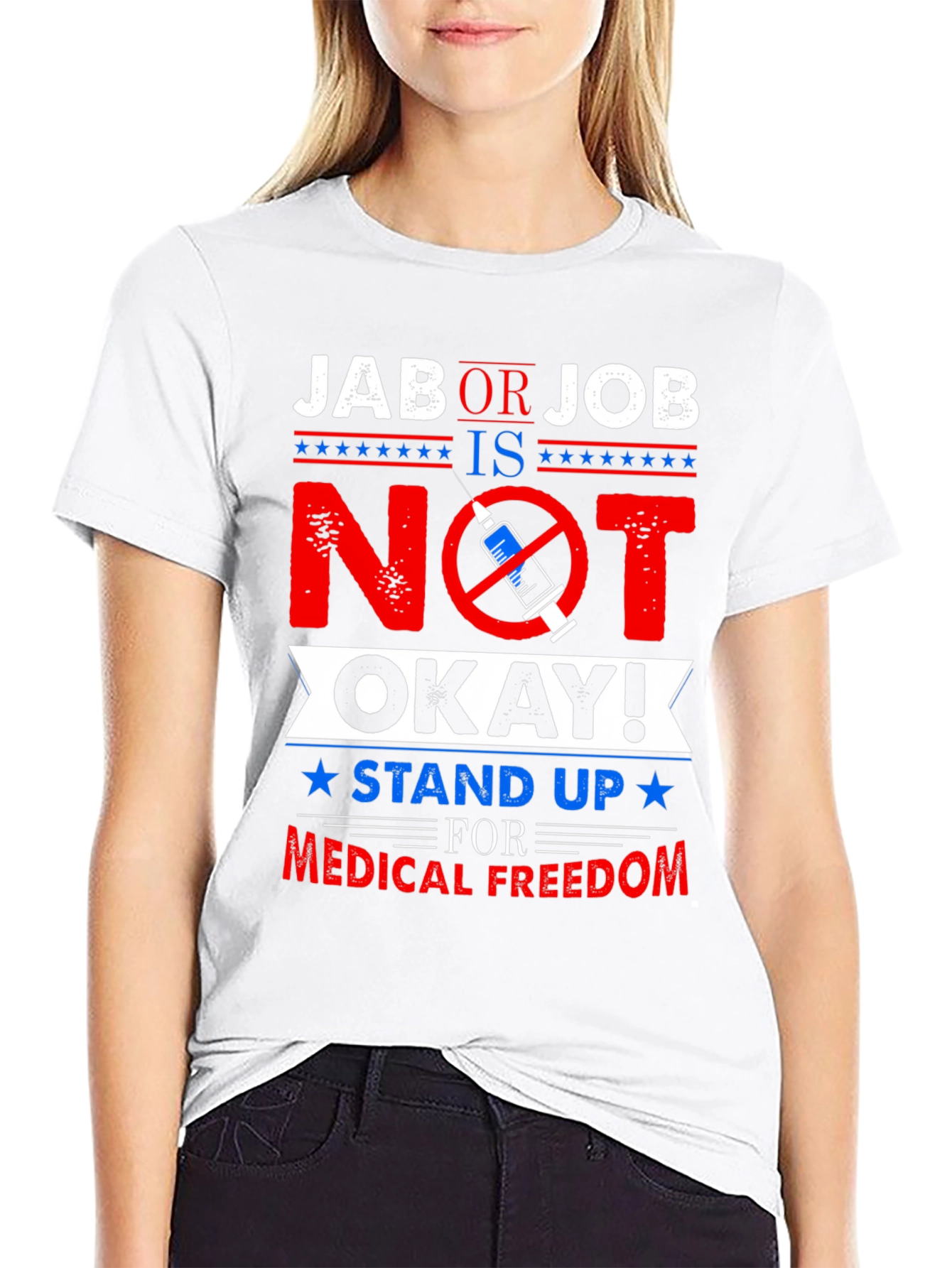 Jab or Job Anti Vaccine T-Shirt