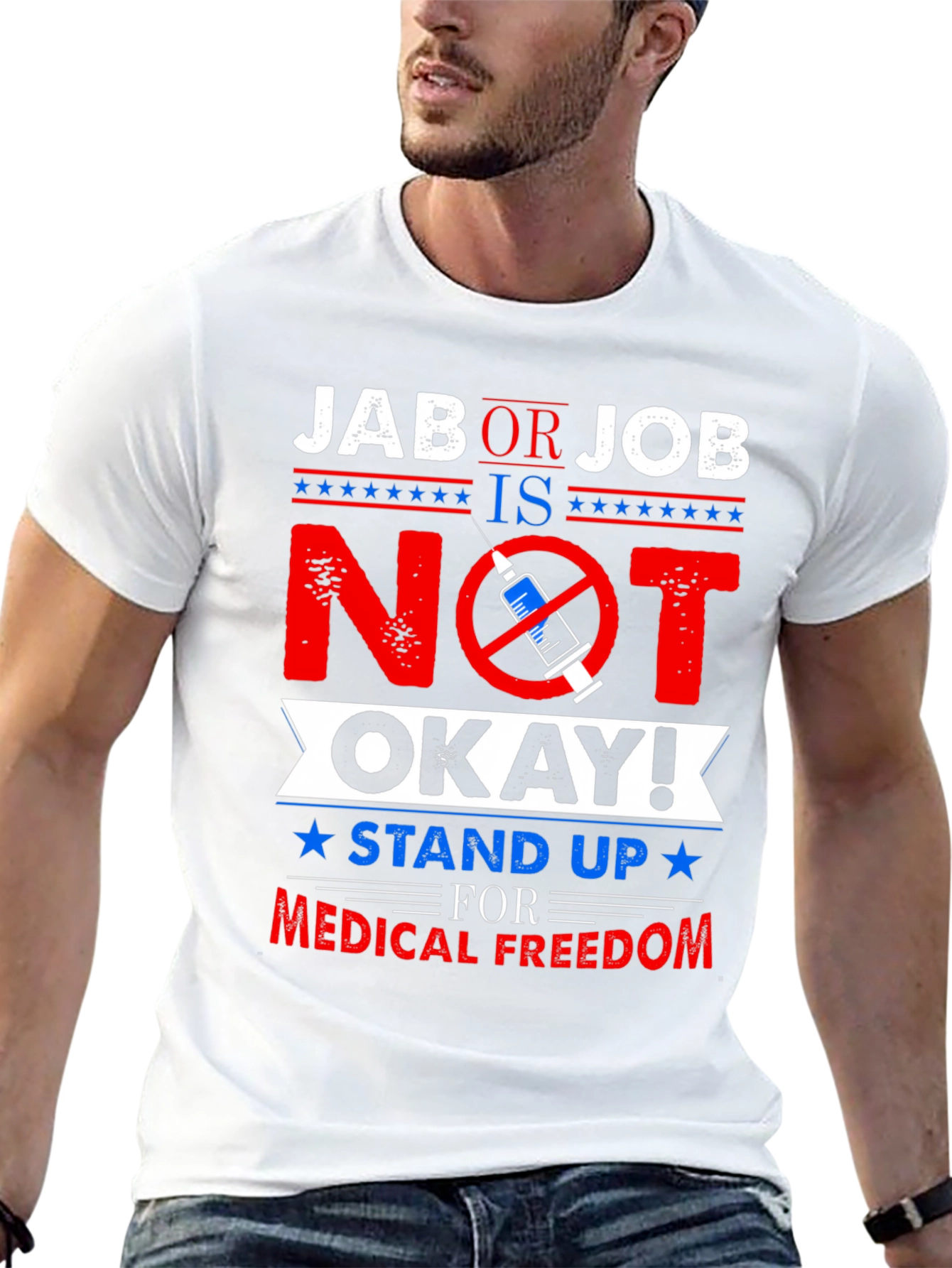 Jab or Job Anti Vaccine T-Shirt