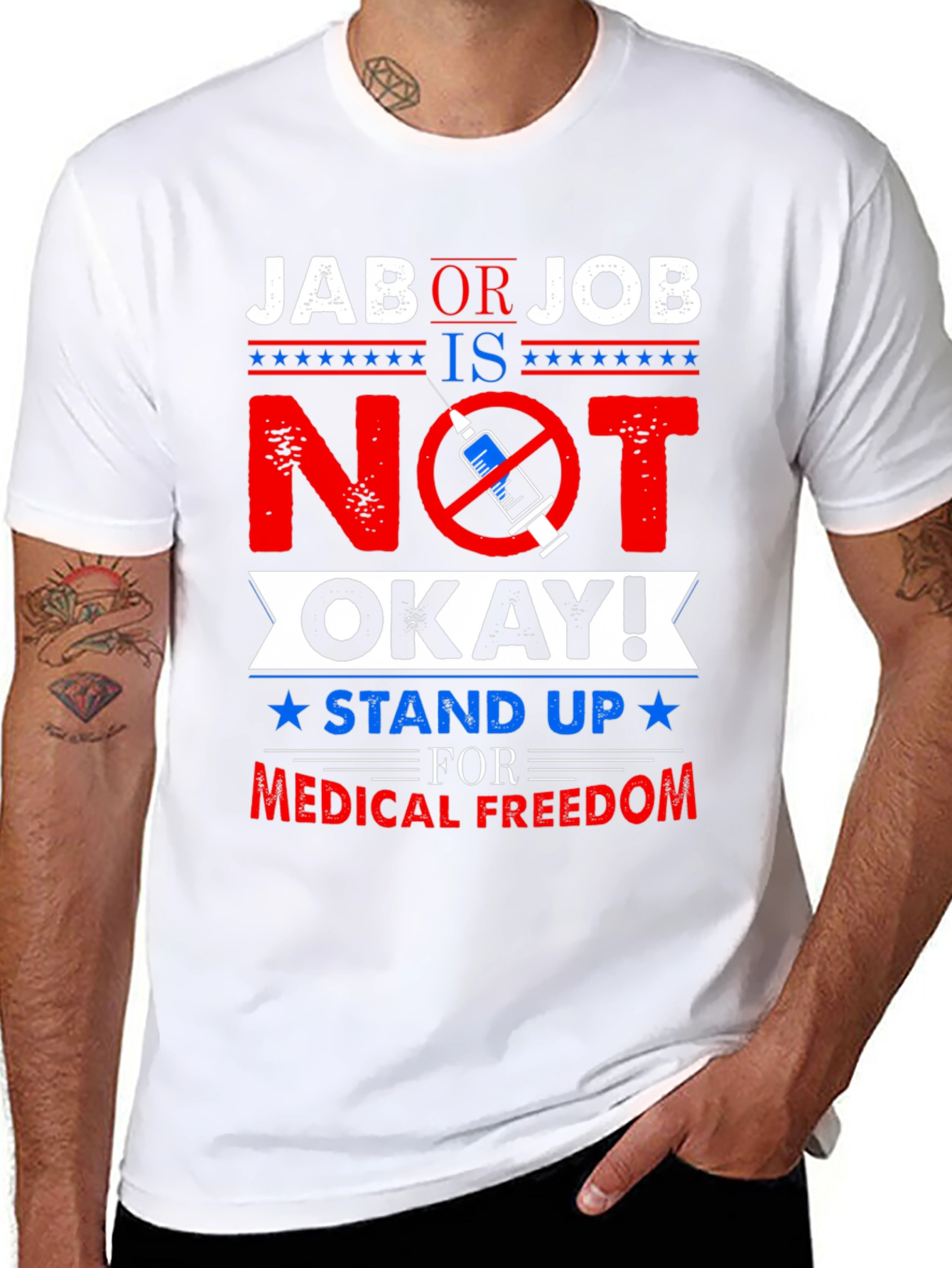 Jab or Job Anti Vaccine T-Shirt