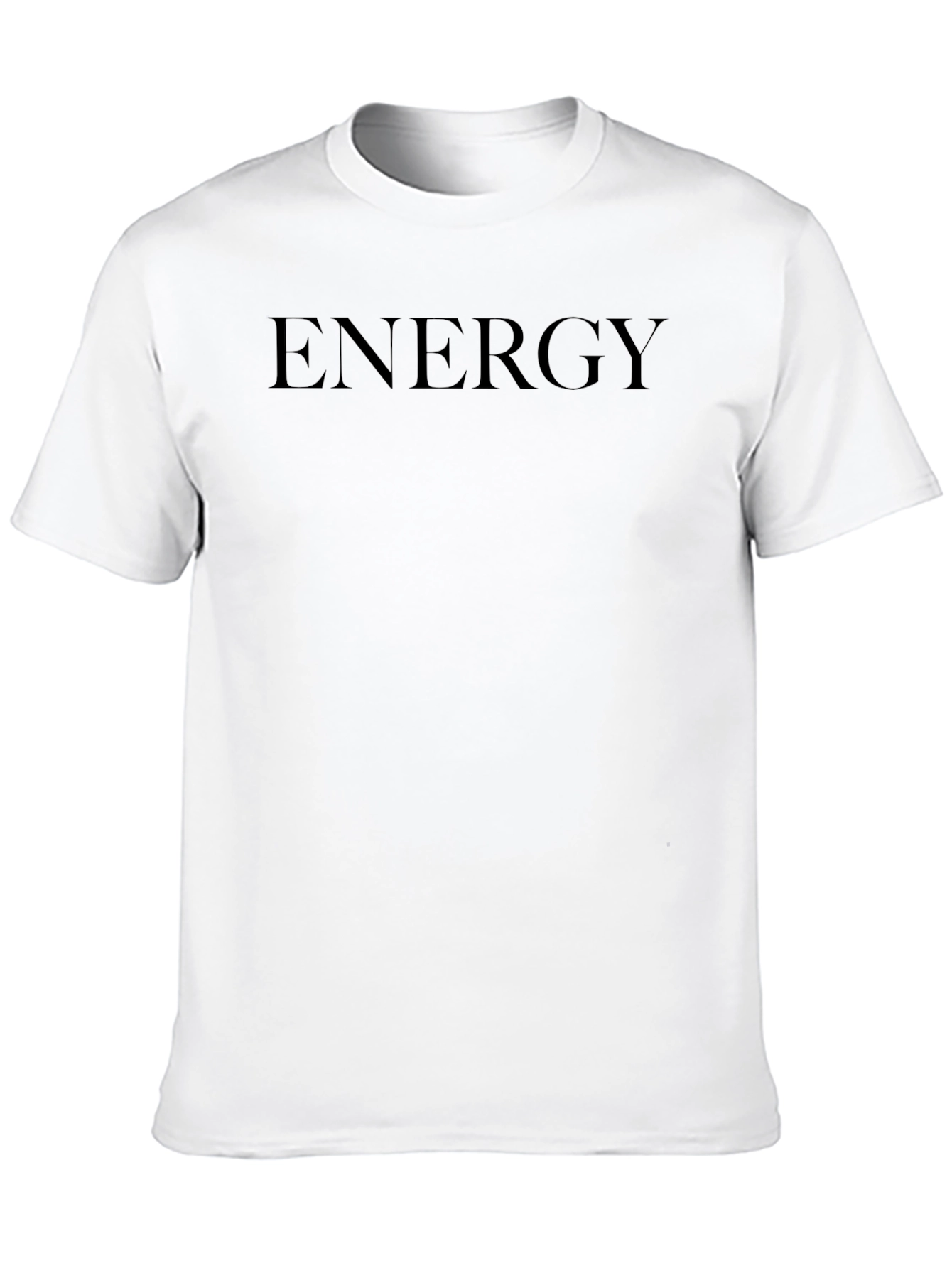 Energy Black T-Shirt Minimalist Design