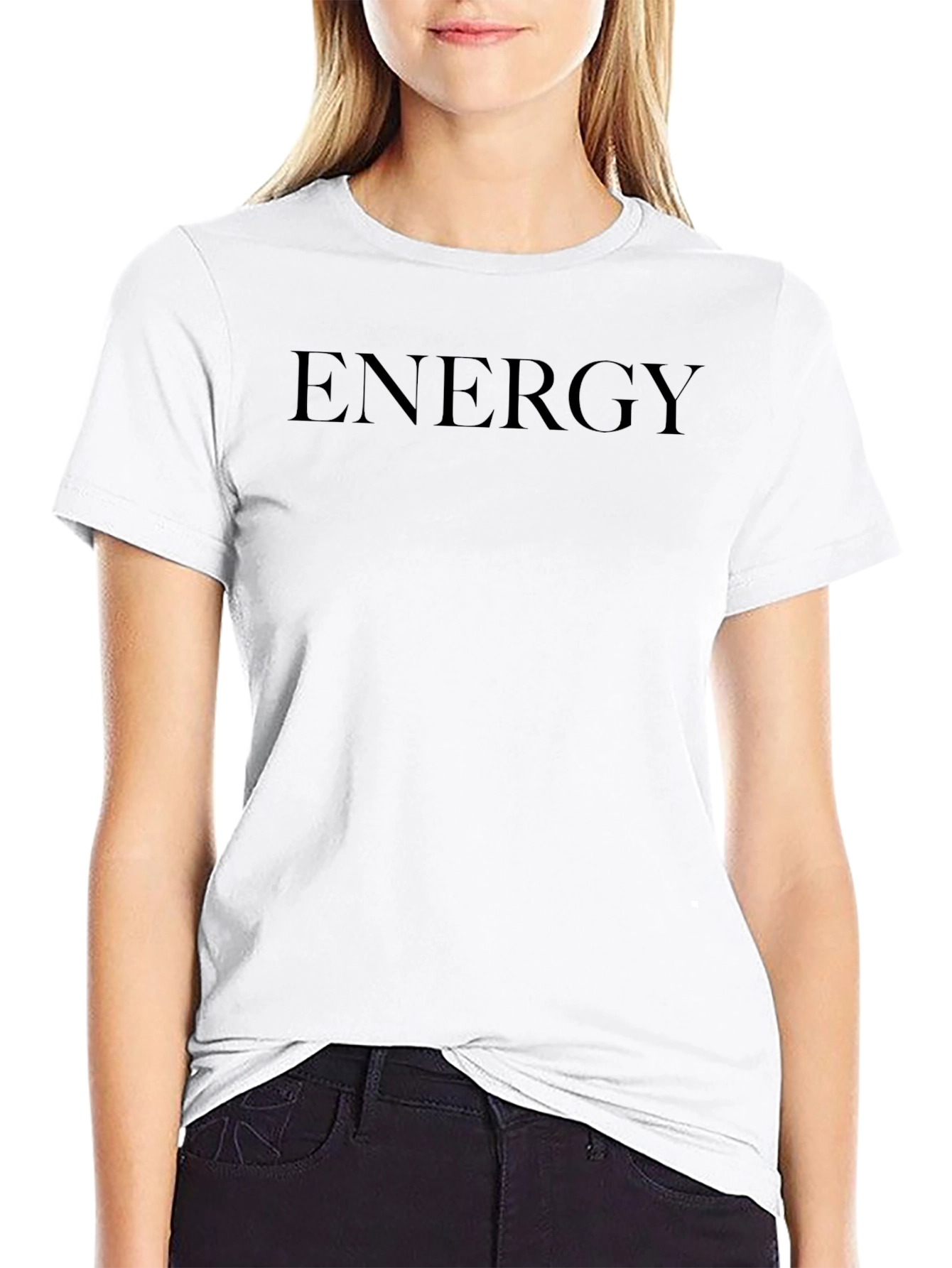 Energy Black T-Shirt Minimalist Design