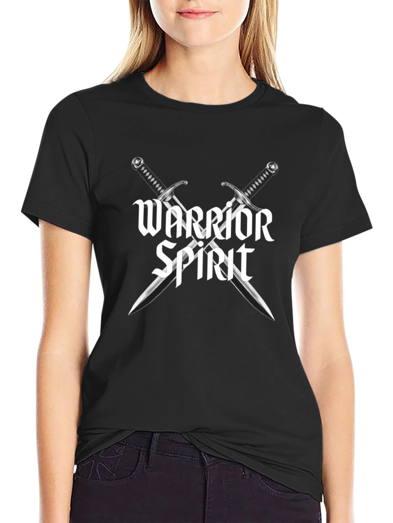 Warrior Spirit Graphic T-Shirt - Black