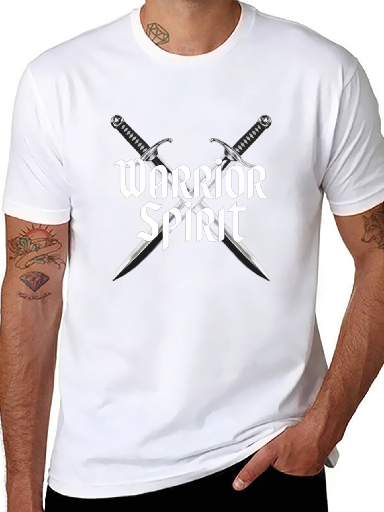 Warrior Spirit Graphic T-Shirt - Black