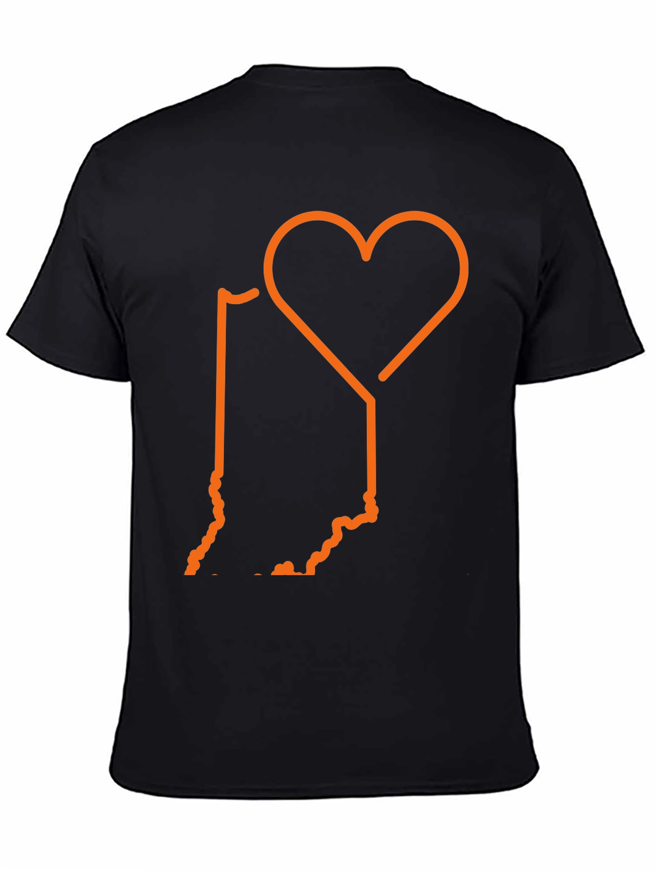 Indiana State Love Graphic T-Shirt - Black