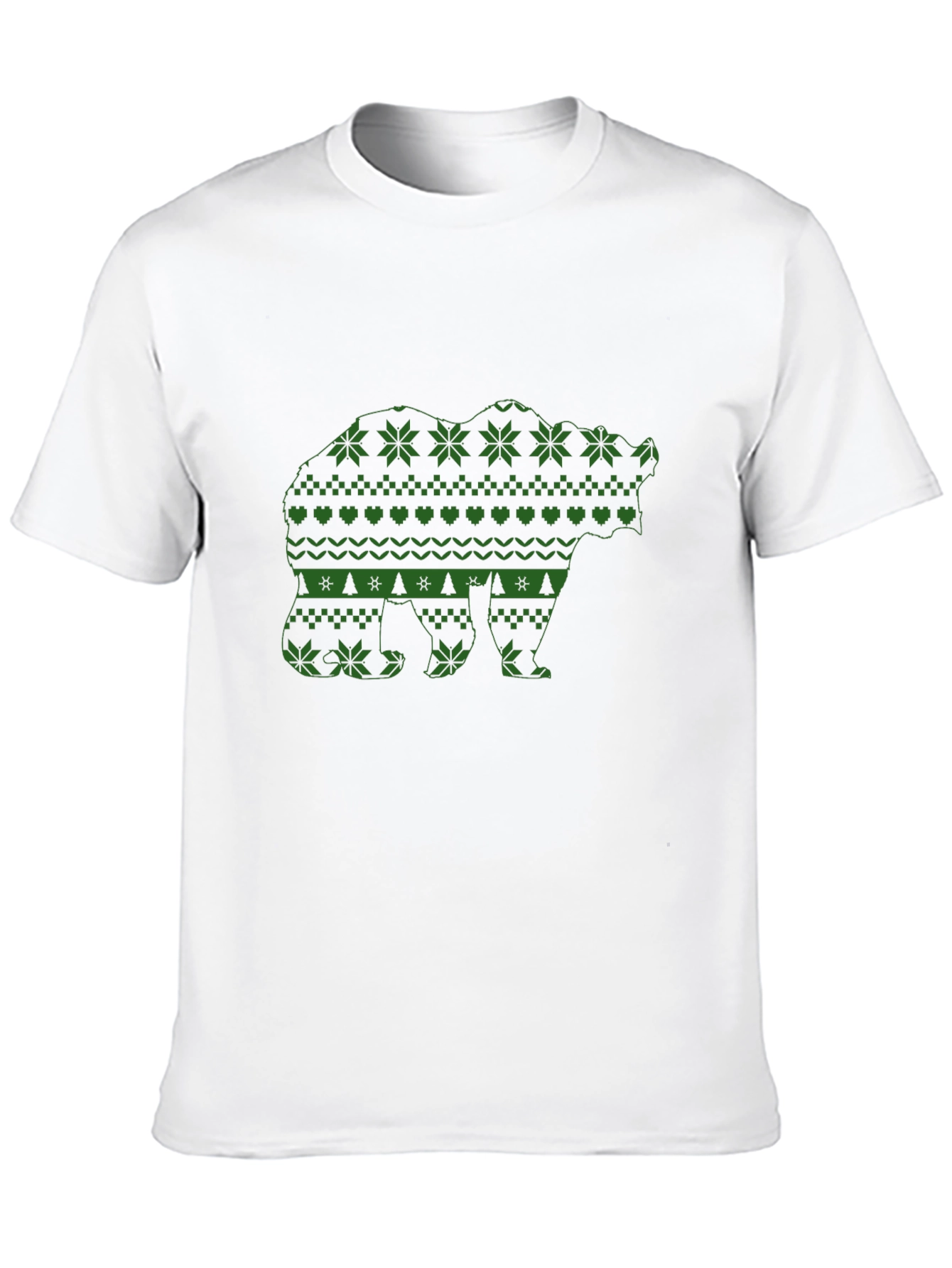 Bear Pattern Black T-Shirt