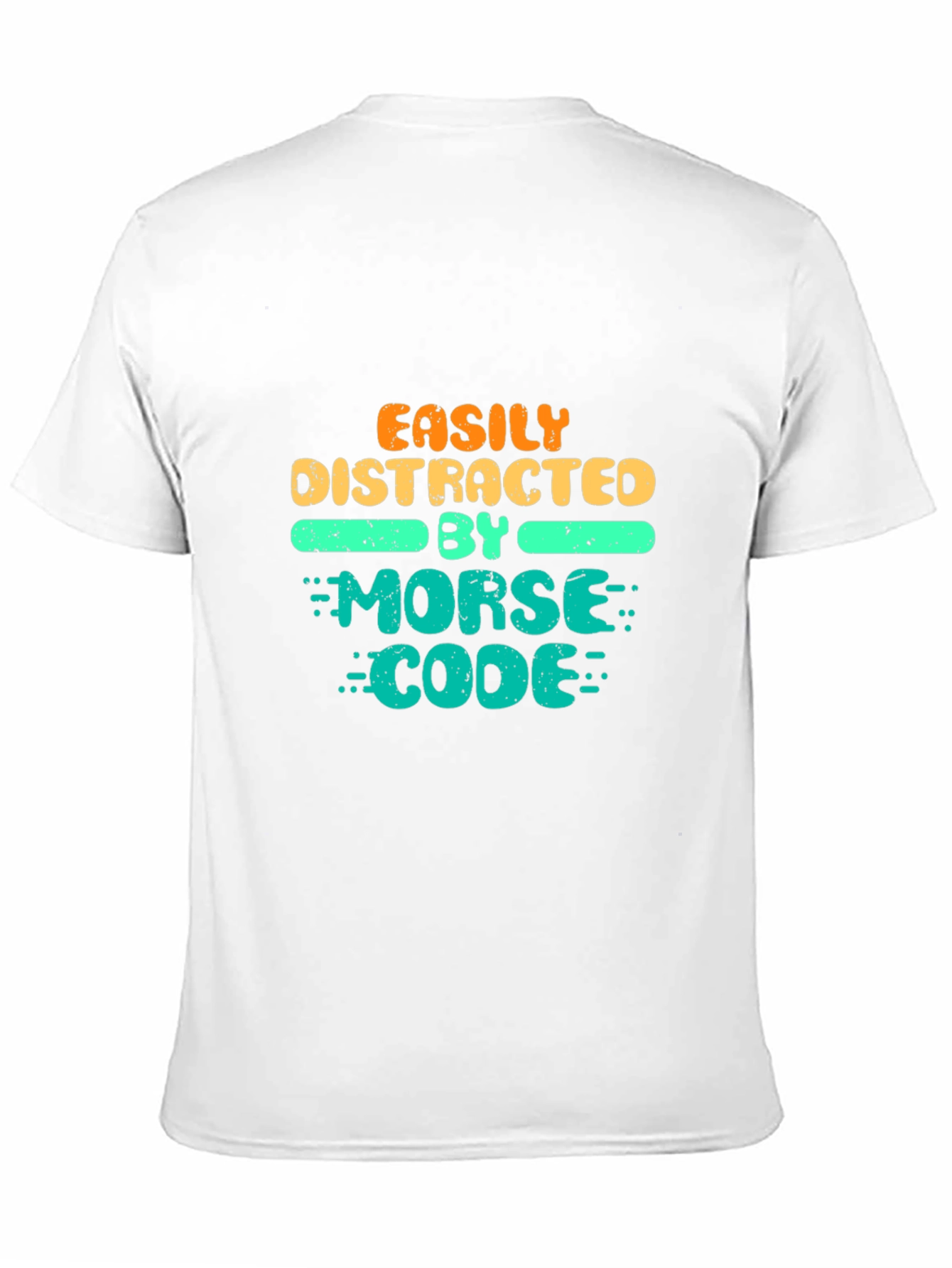 Easily Distracted By Morse Code Black T-Shirt
