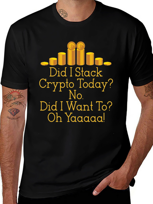 Crypto Stacking T-Shirt - Funny Bitcoin Design