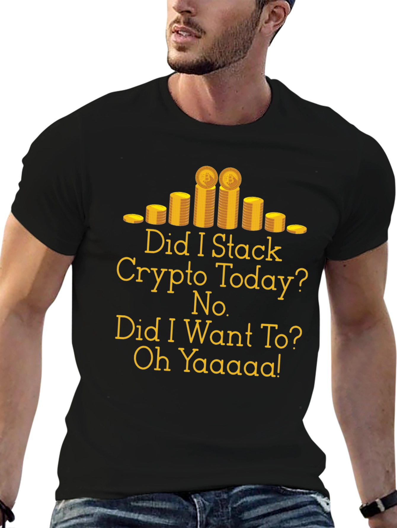 Crypto Stacking T-Shirt - Funny Bitcoin Design