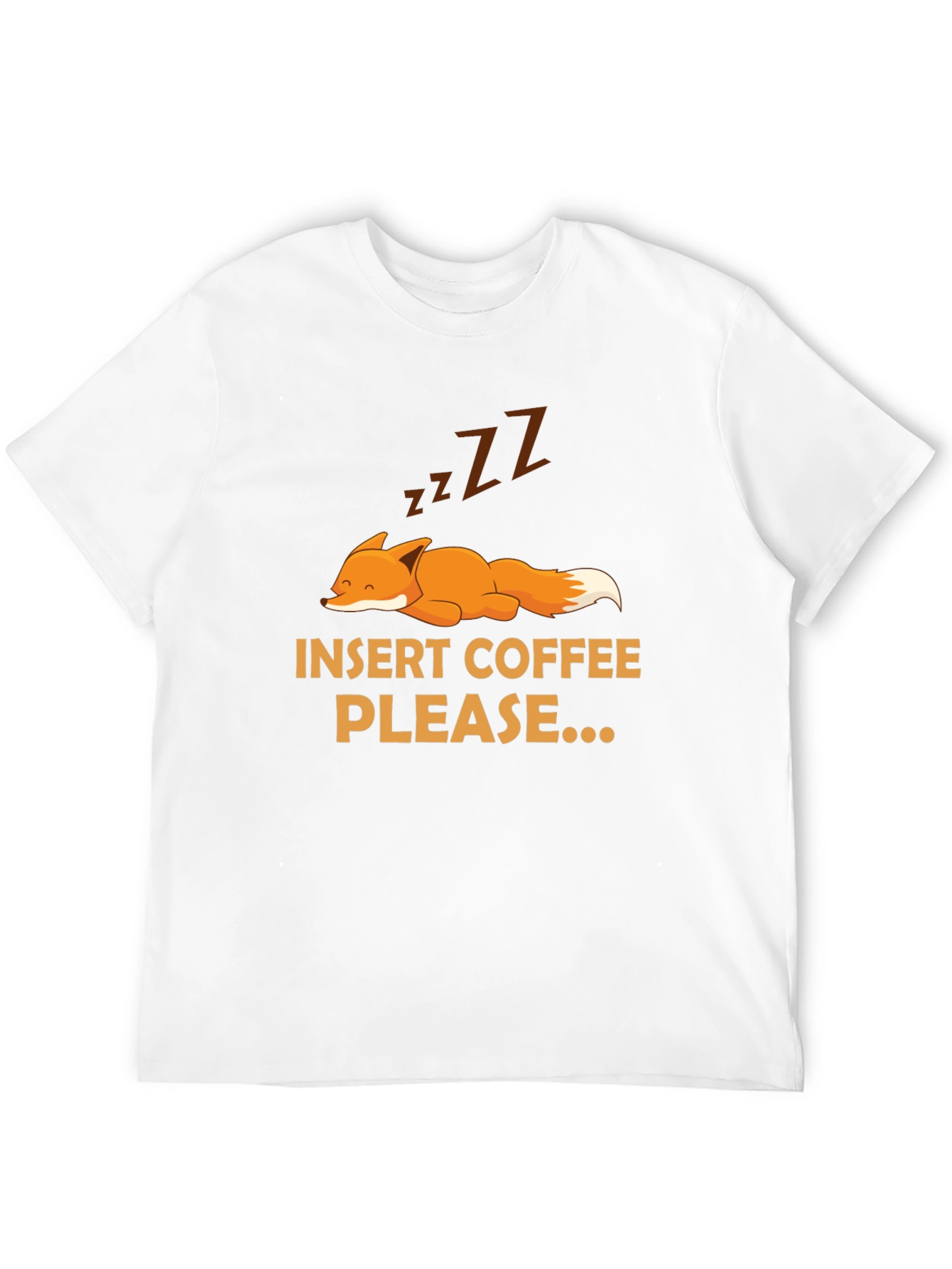 Insert Coffee Please Fox Graphic Tee