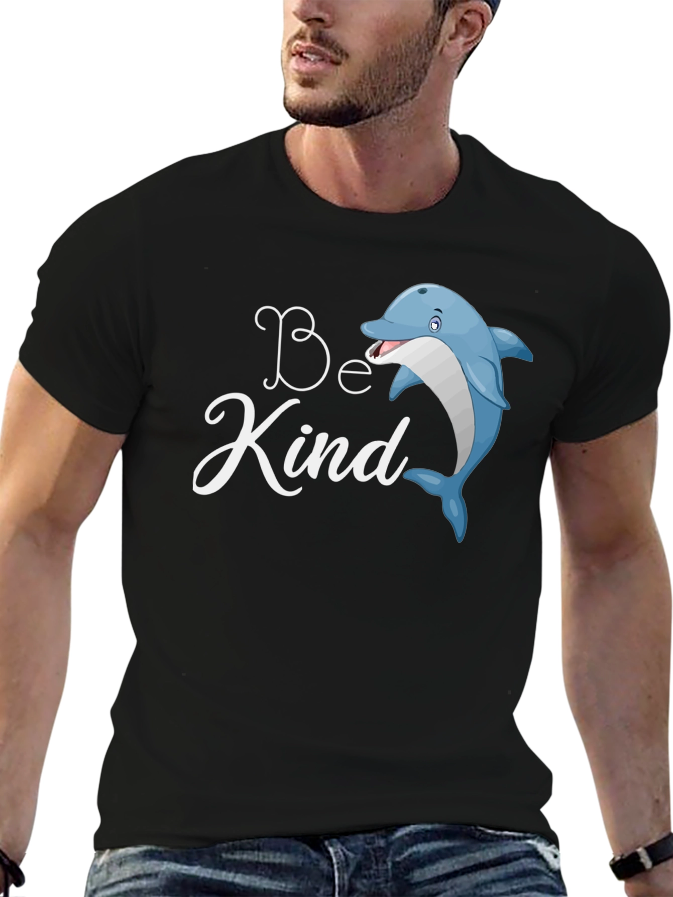 Be Kind Dolphin T-Shirt - Cute Graphic Tee
