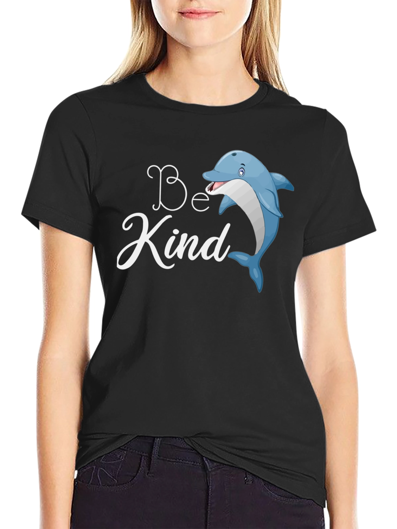Be Kind Dolphin T-Shirt - Cute Graphic Tee
