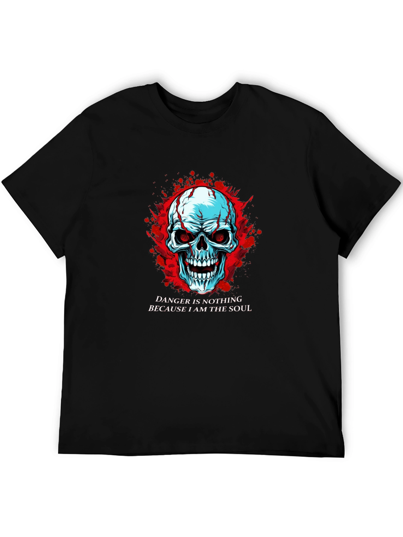Skull Graphic Tee - Danger Is Nothing Soul T-Shirt