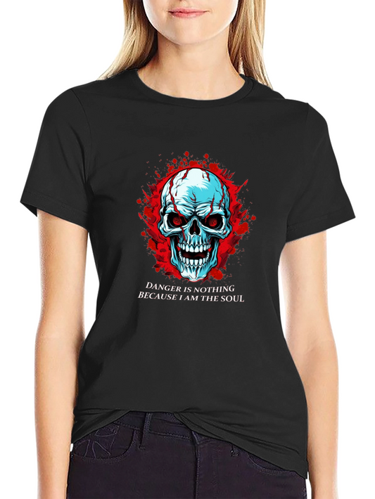 Skull Graphic Tee - Danger Is Nothing Soul T-Shirt