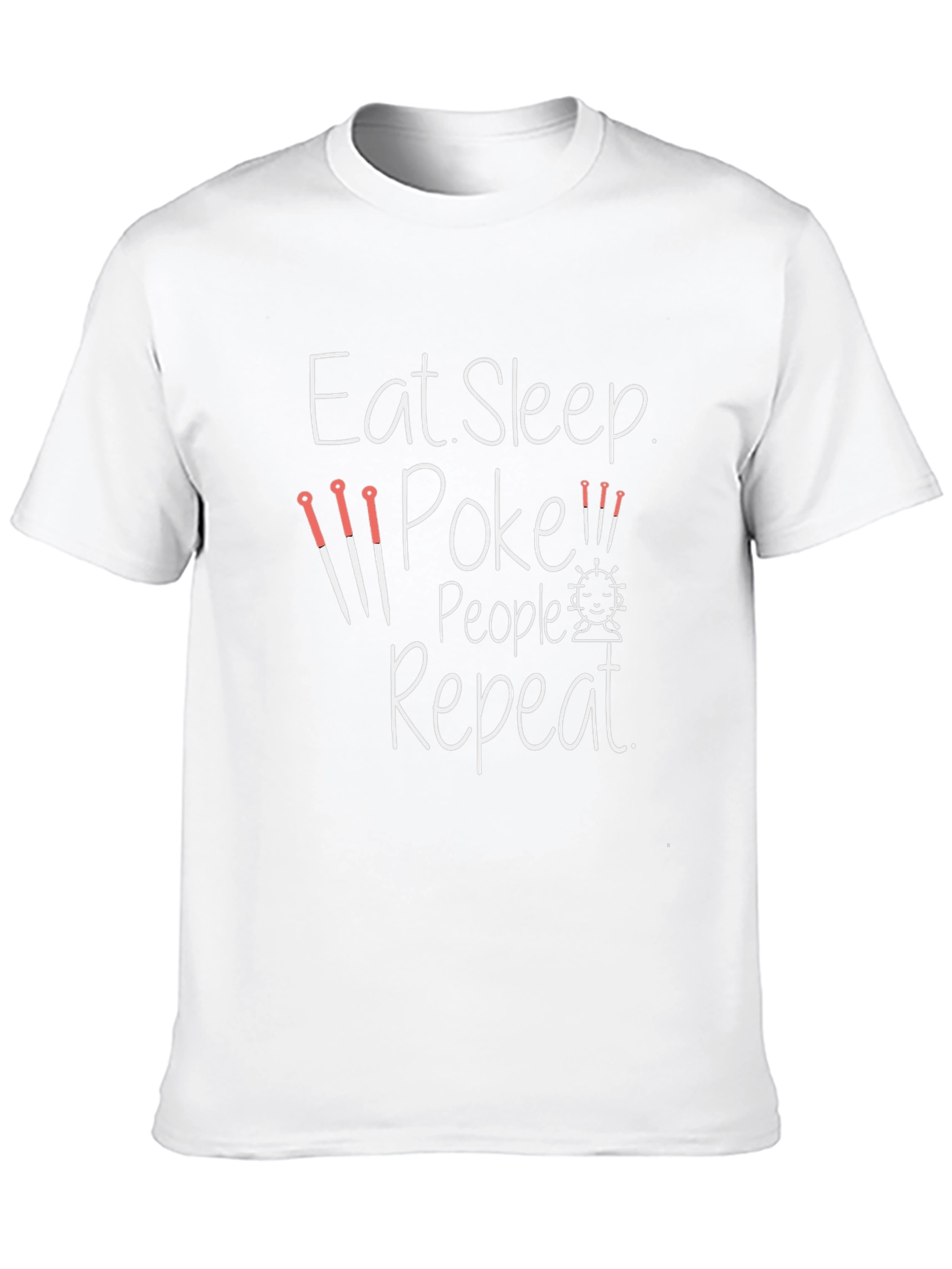 Eat Sleep Poke People Repeat Black T-Shirt