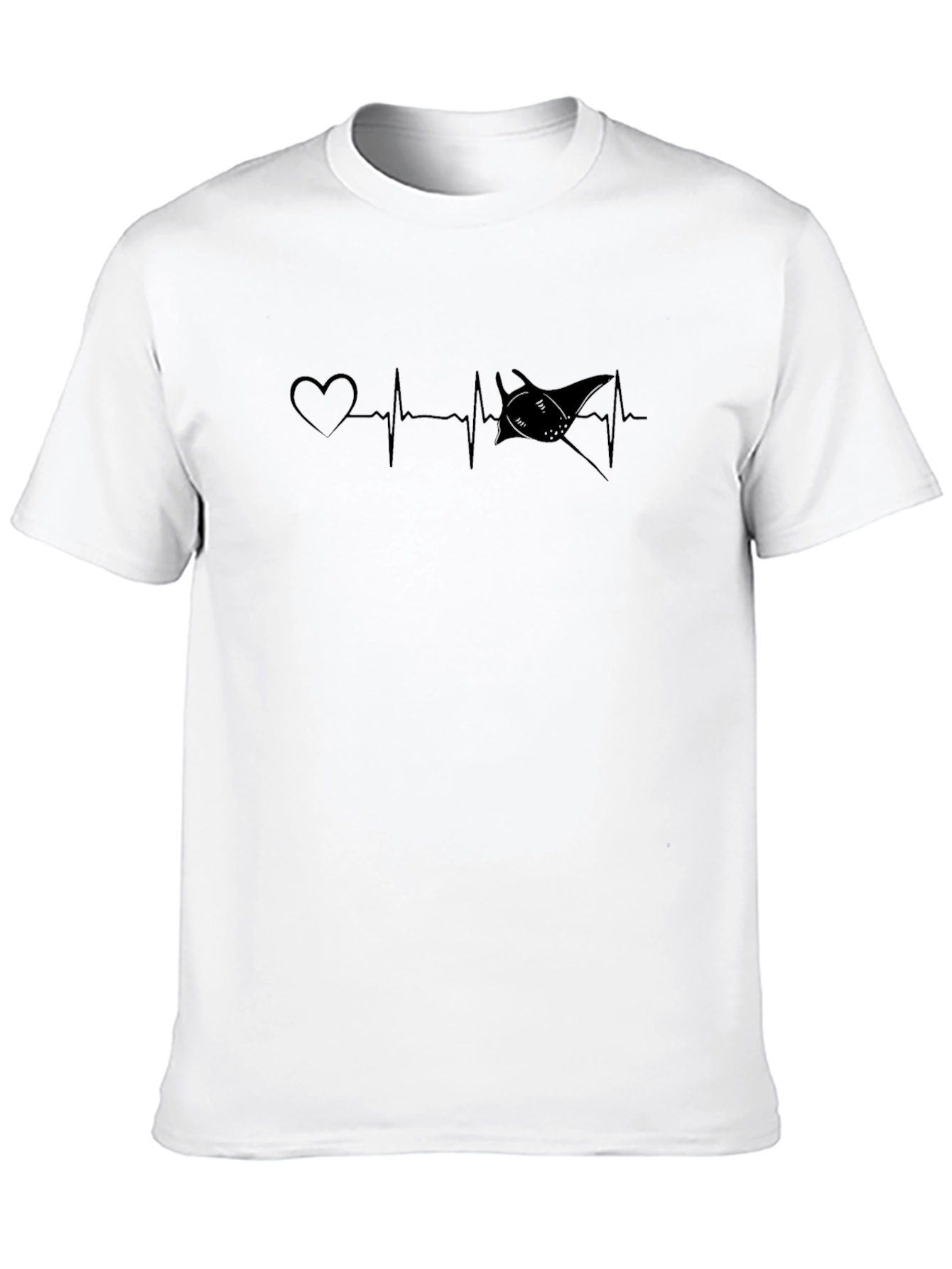 Manta Ray Heartbeat Graphic Tee