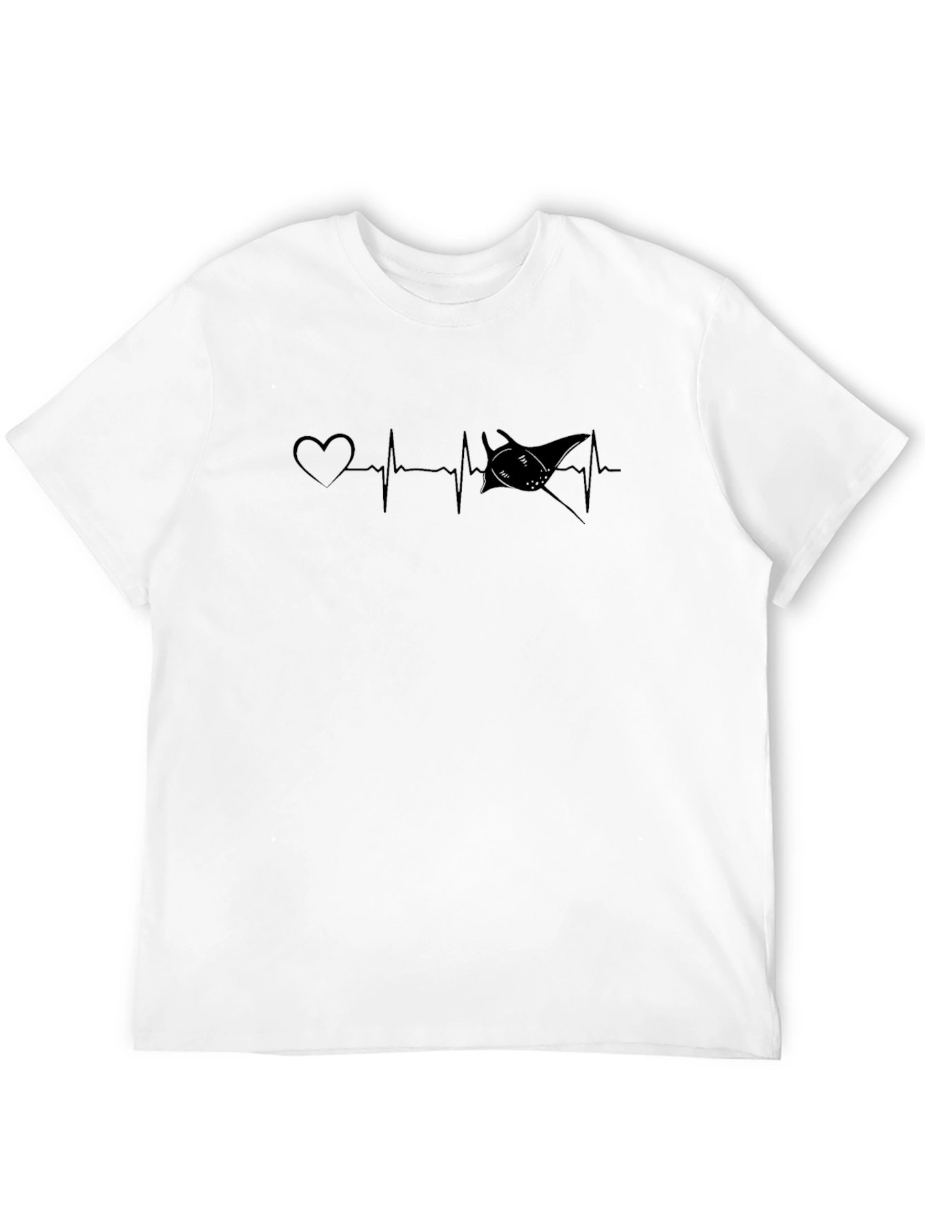 Manta Ray Heartbeat Graphic Tee