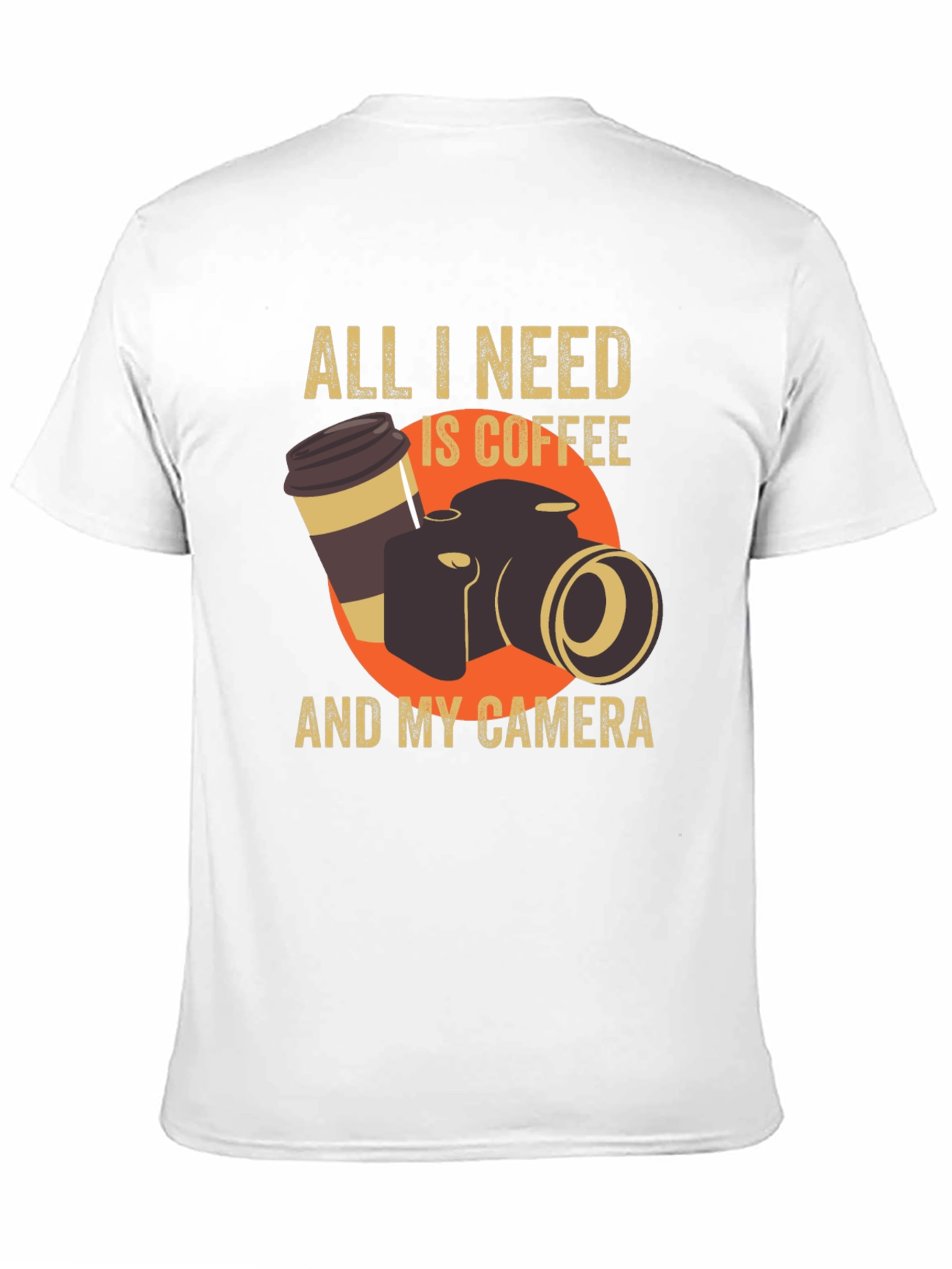 Coffee and Camera Graphic T-Shirt - Photography Lover Tee