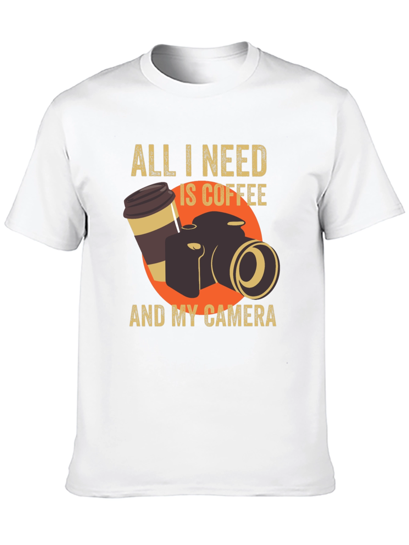 Coffee and Camera Graphic T-Shirt - Photography Lover Tee