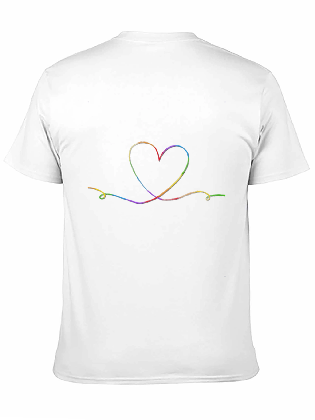 Rainbow Heart Graphic Tee - Soft Cotton Black Shirt