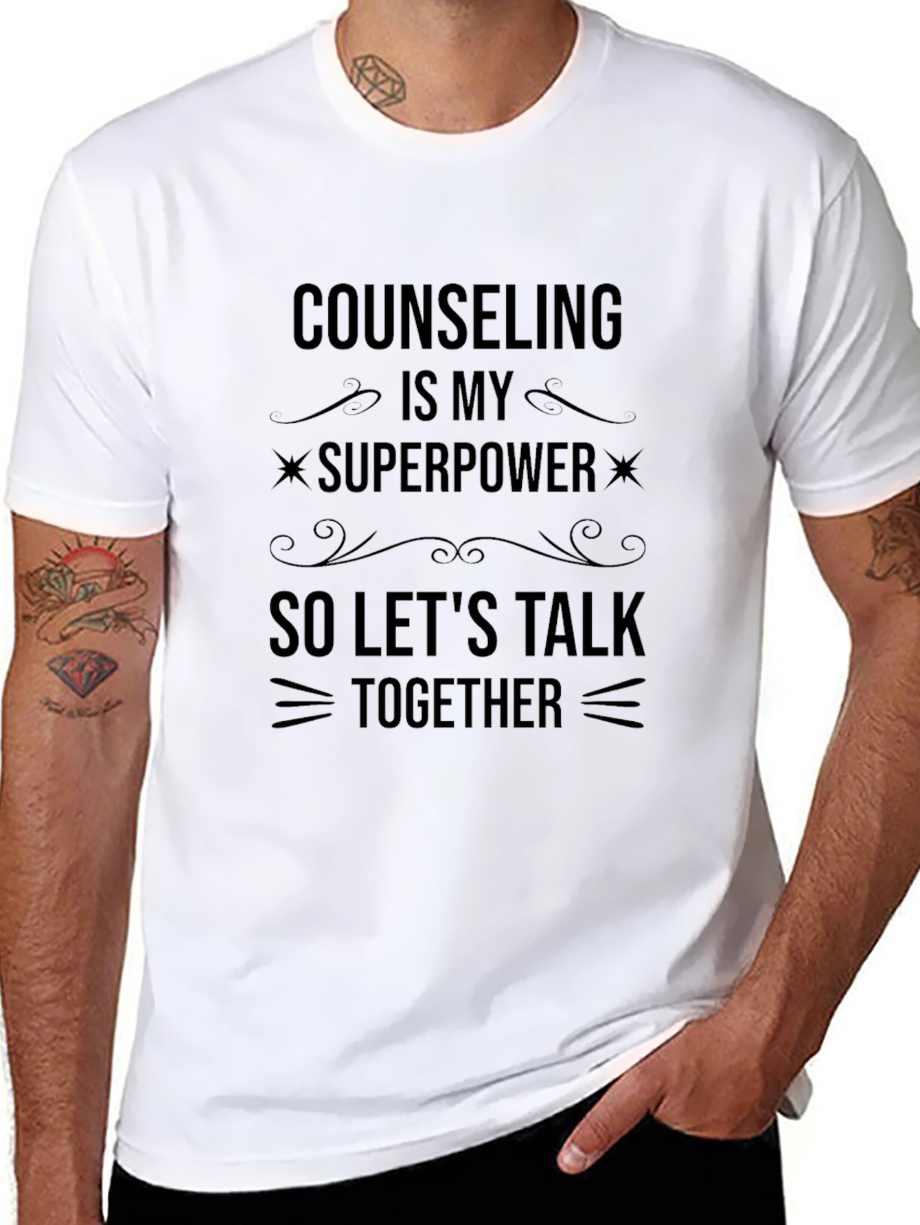 Counseling is My Superpower T-Shirt - Black