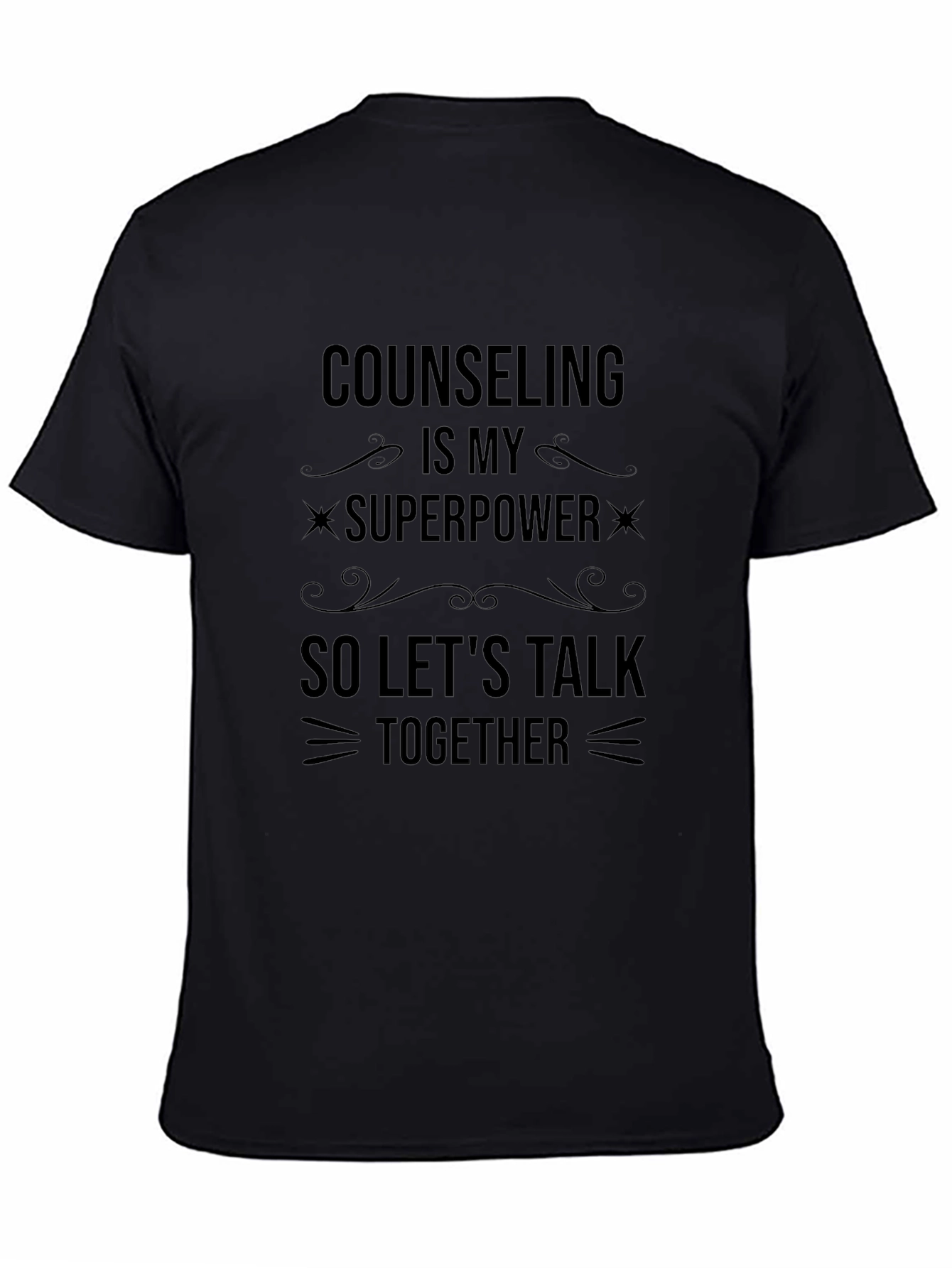 Counseling is My Superpower T-Shirt - Black