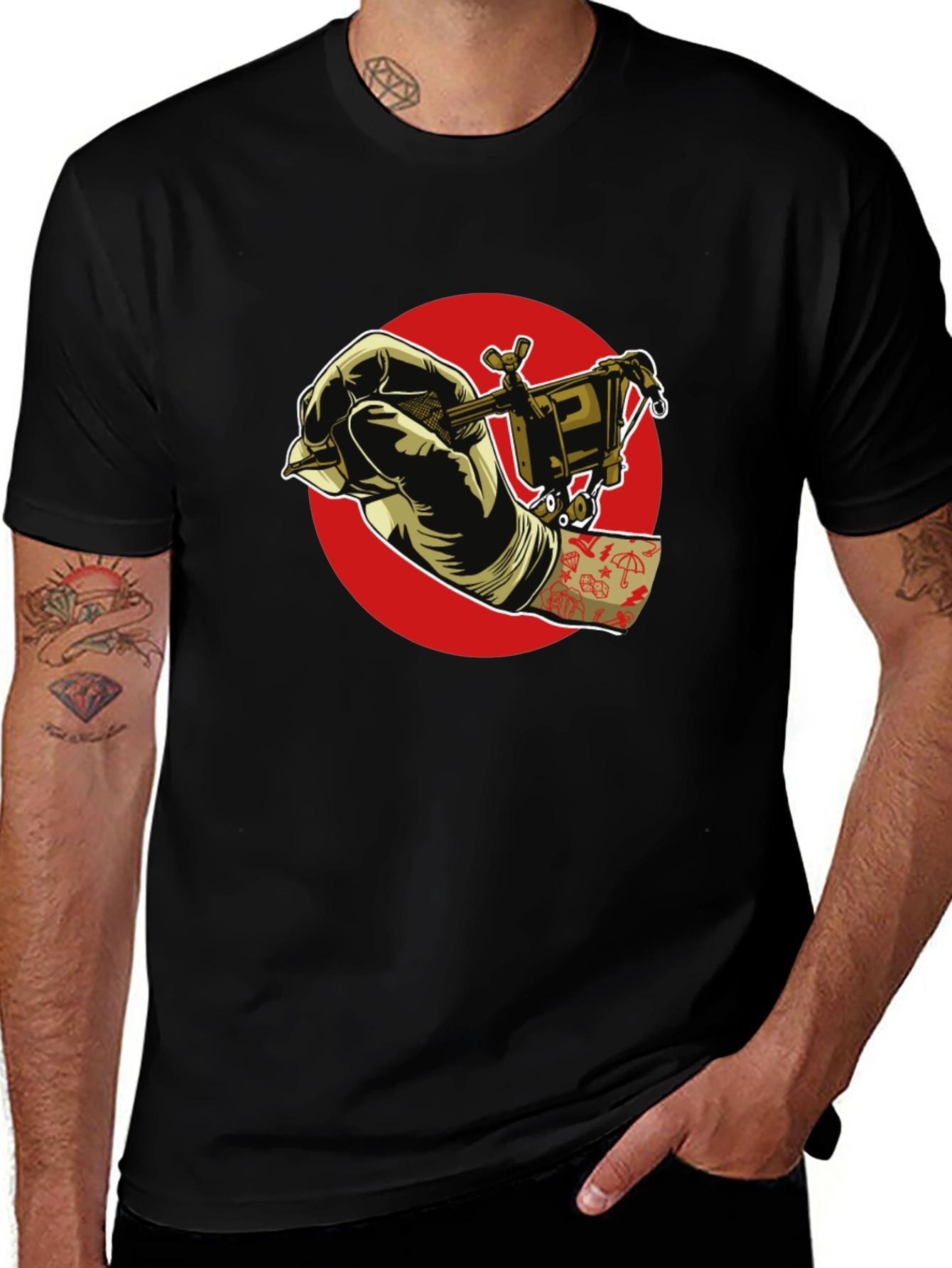 Tattoo Artist Black Graphic T-Shirt