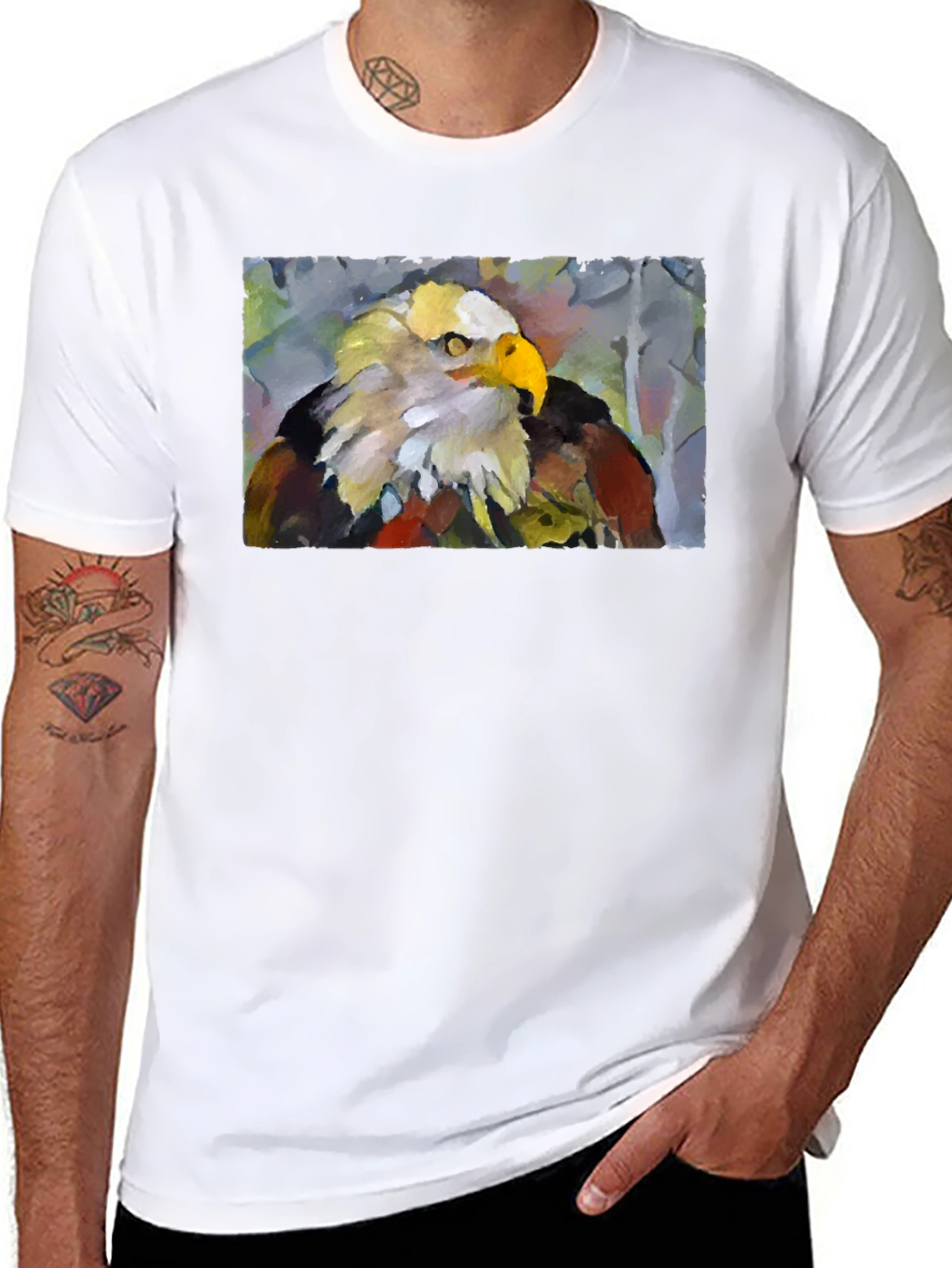 Eagle Graphic T-Shirt - Bold Artistic Design