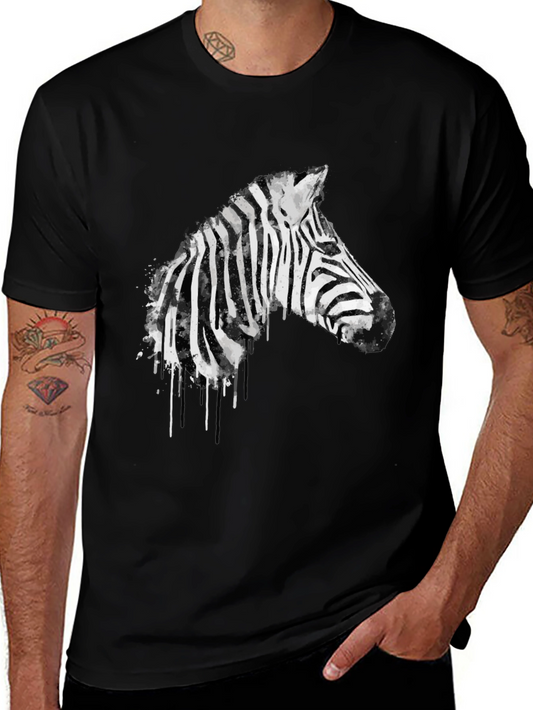 Zebra Graphic Black T-Shirt - Mens Fashion Tee