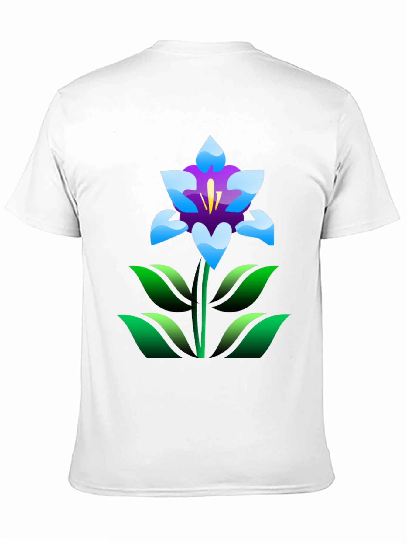 Floral T-Shirt - Black with Graphic Flower Print