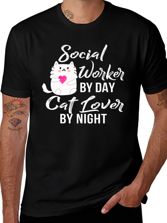 Social Worker Cat Lover T-Shirt