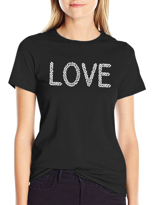 Love Butterfly Black T-Shirt