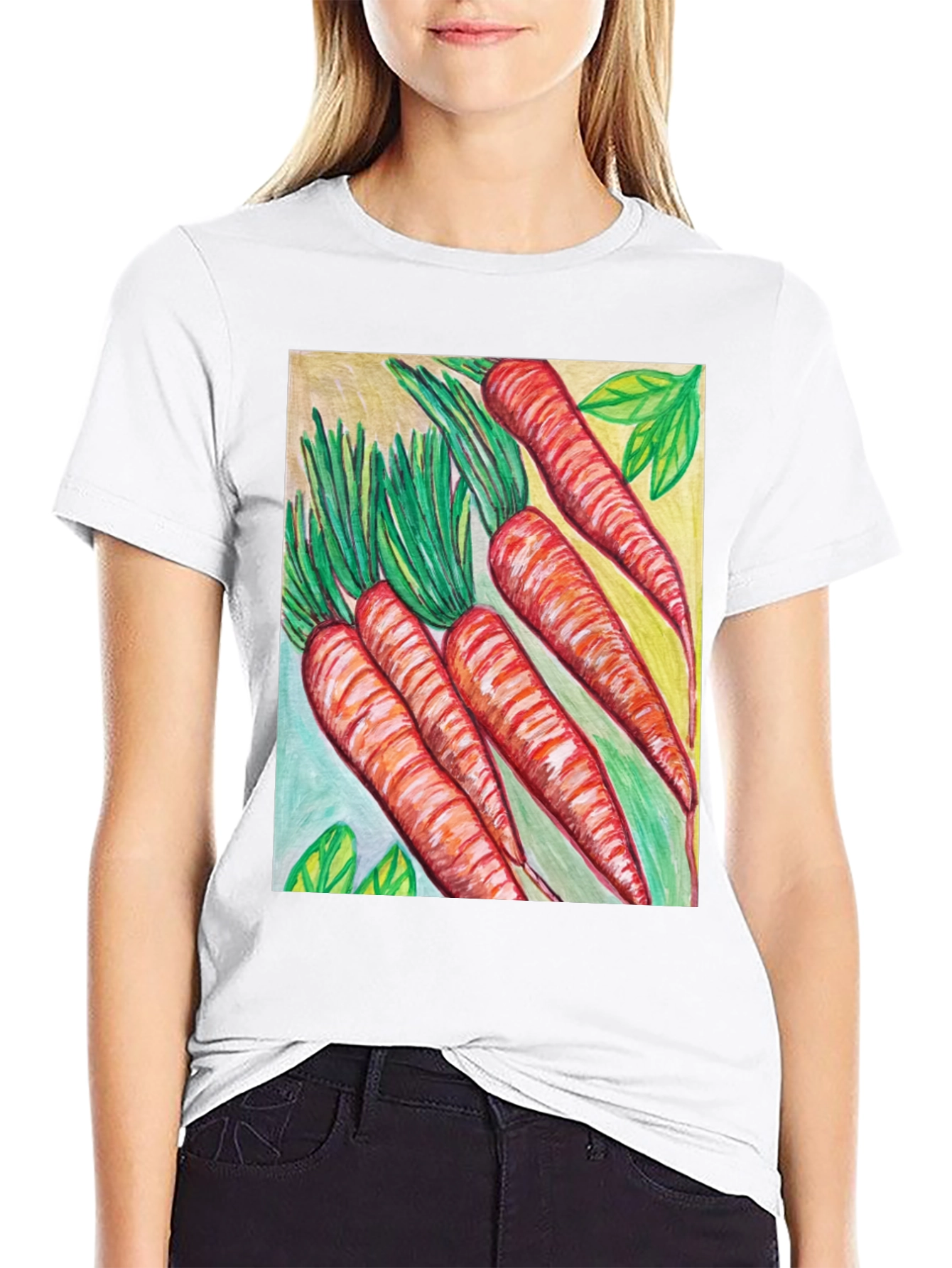 Carrot Art Graphic Tee - Quirky Unisex T-Shirt