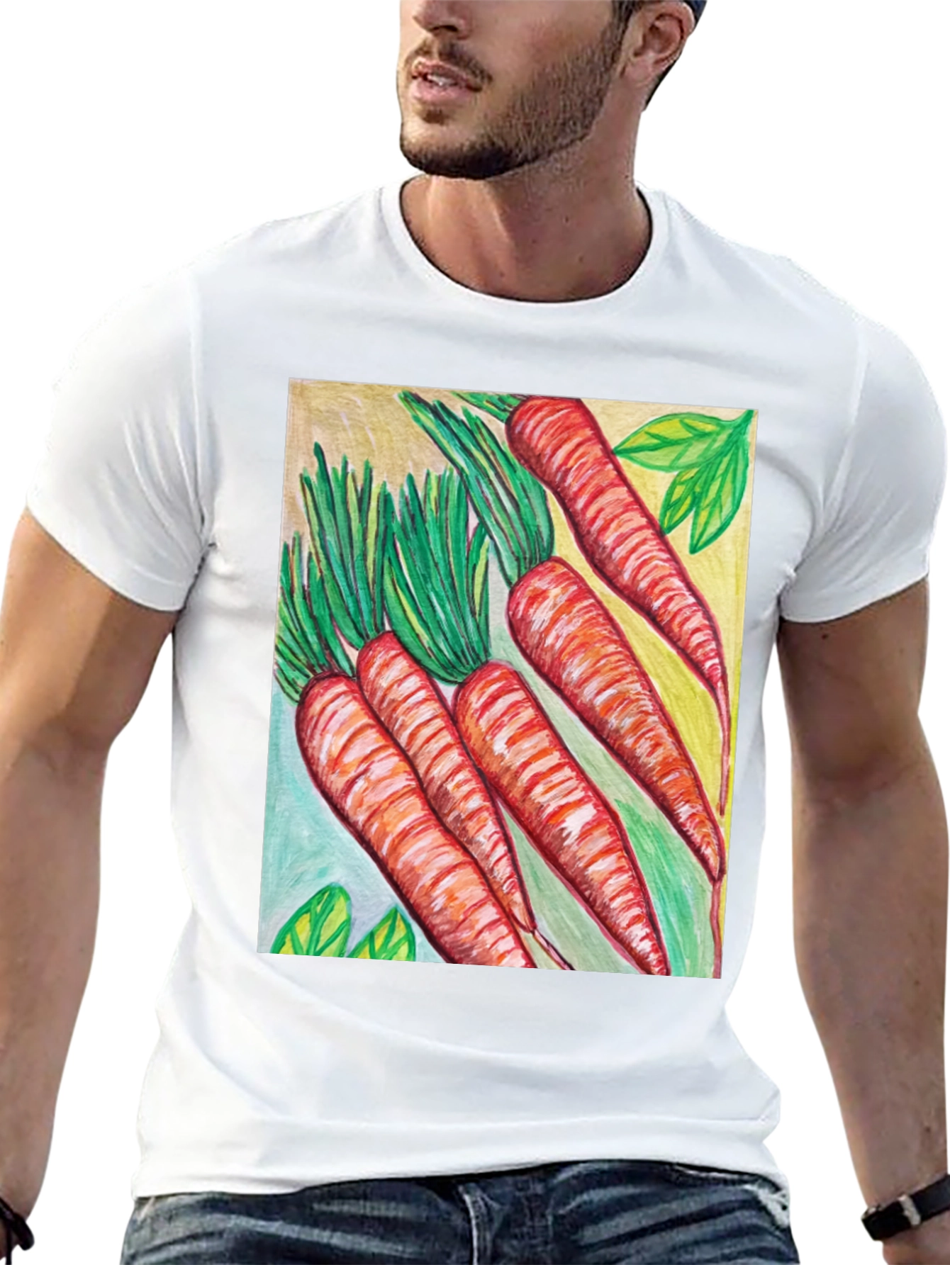 Carrot Art Graphic Tee - Quirky Unisex T-Shirt