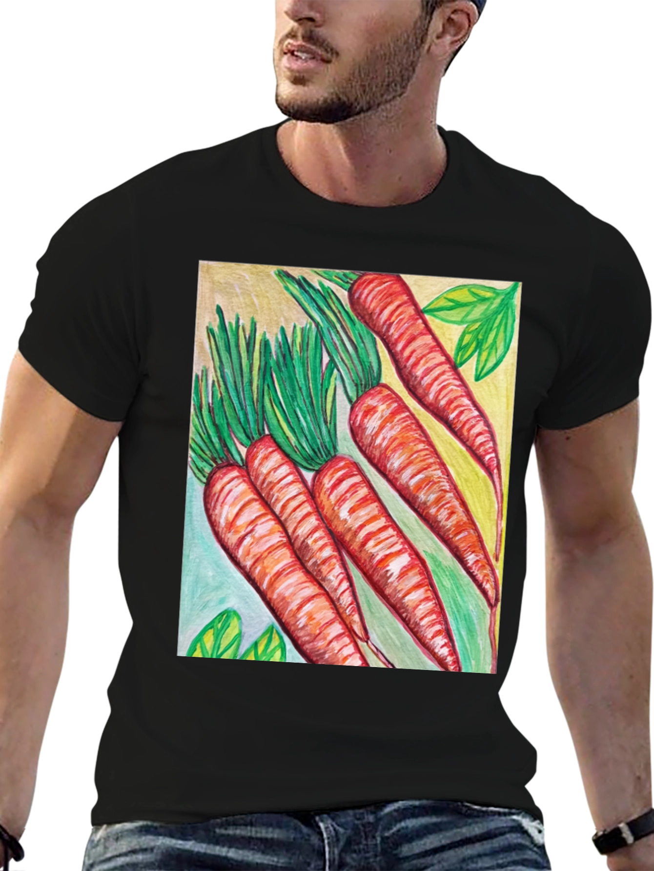 Carrot Art Graphic Tee - Quirky Unisex T-Shirt