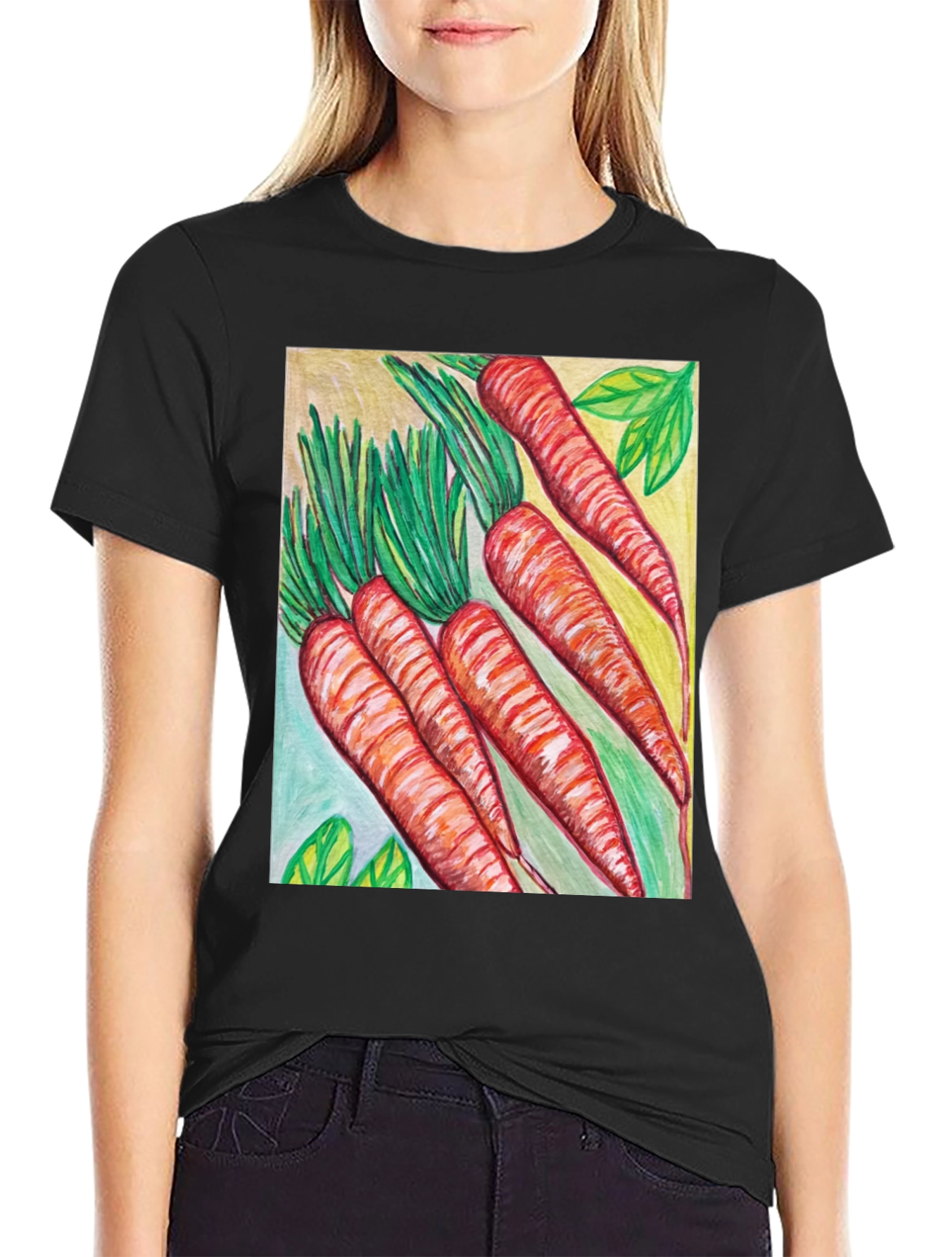 Carrot Art Graphic Tee - Quirky Unisex T-Shirt