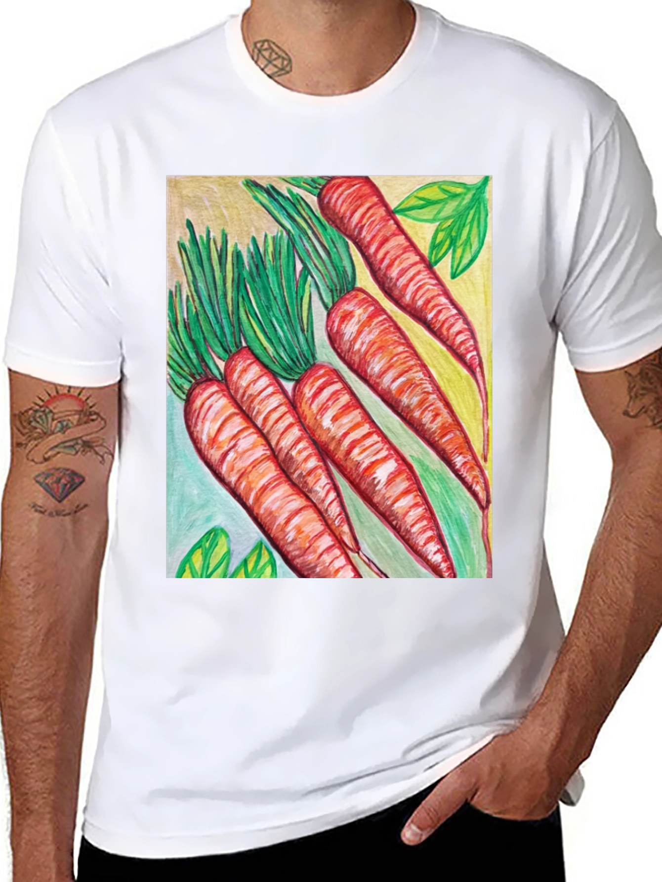 Carrot Art Graphic Tee - Quirky Unisex T-Shirt