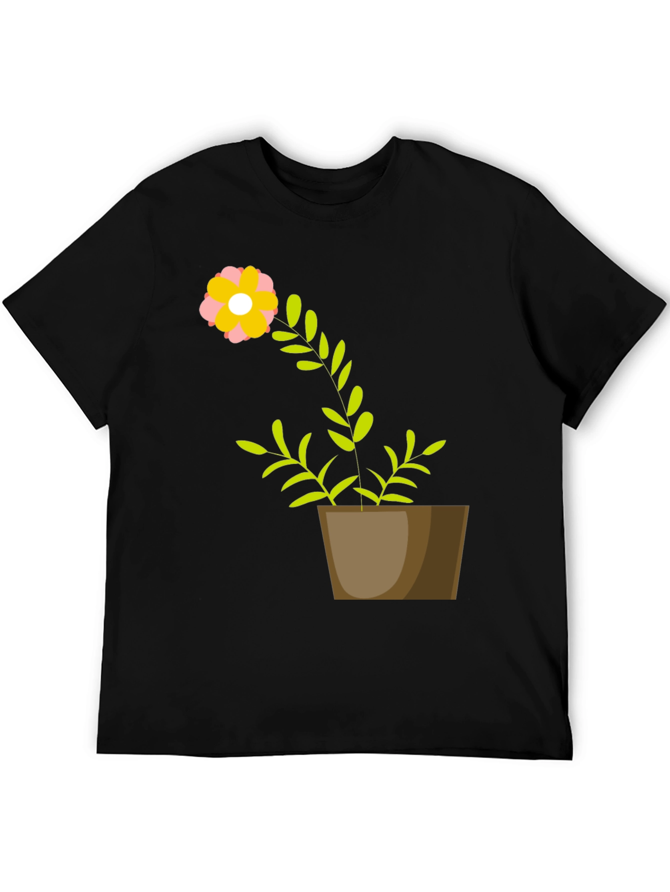 Flower Pot Graphic Tee - Unique Plant Design