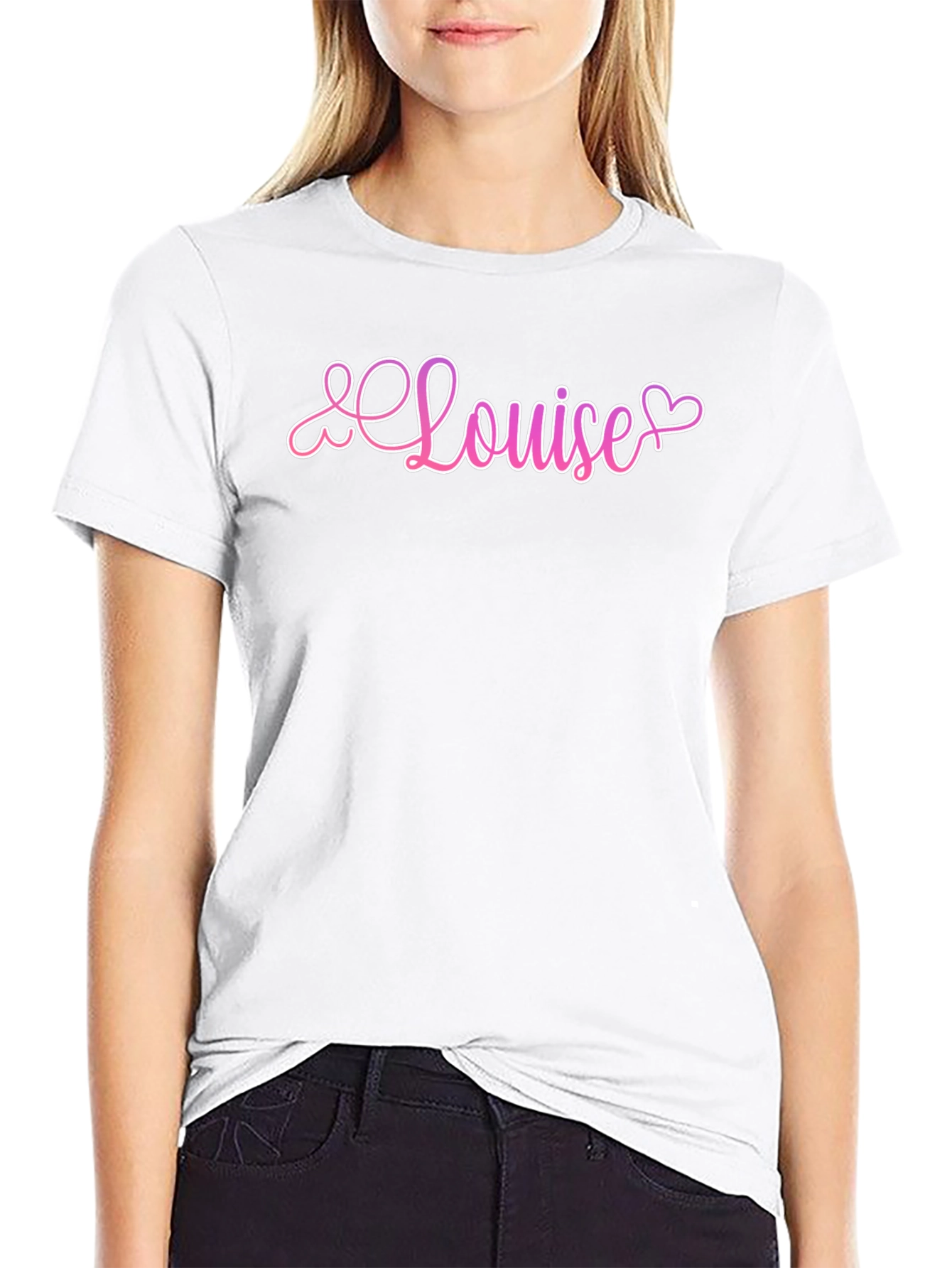 Louise Heart Graphic Black T-Shirt