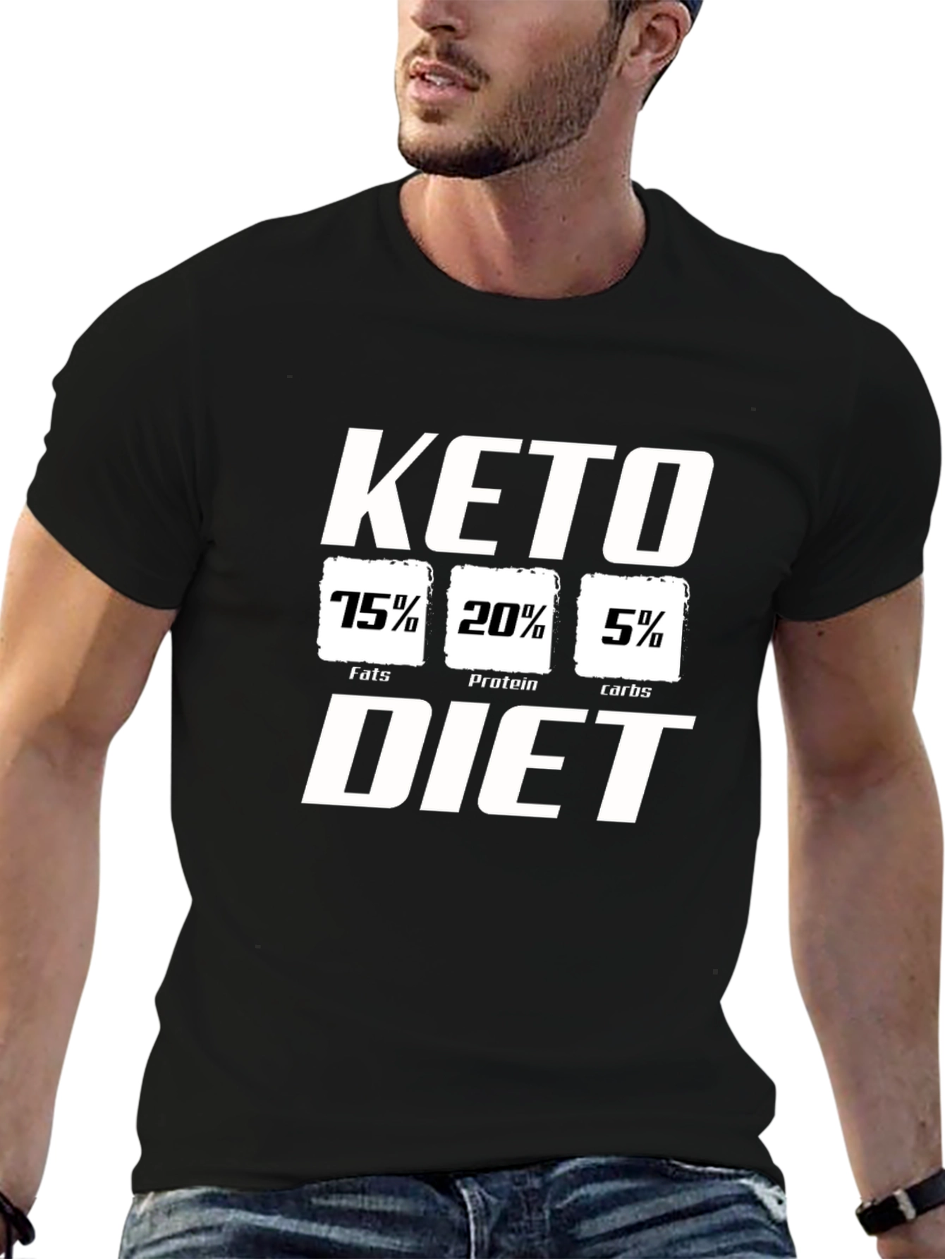 Keto Diet T-Shirt Black Cotton Tee