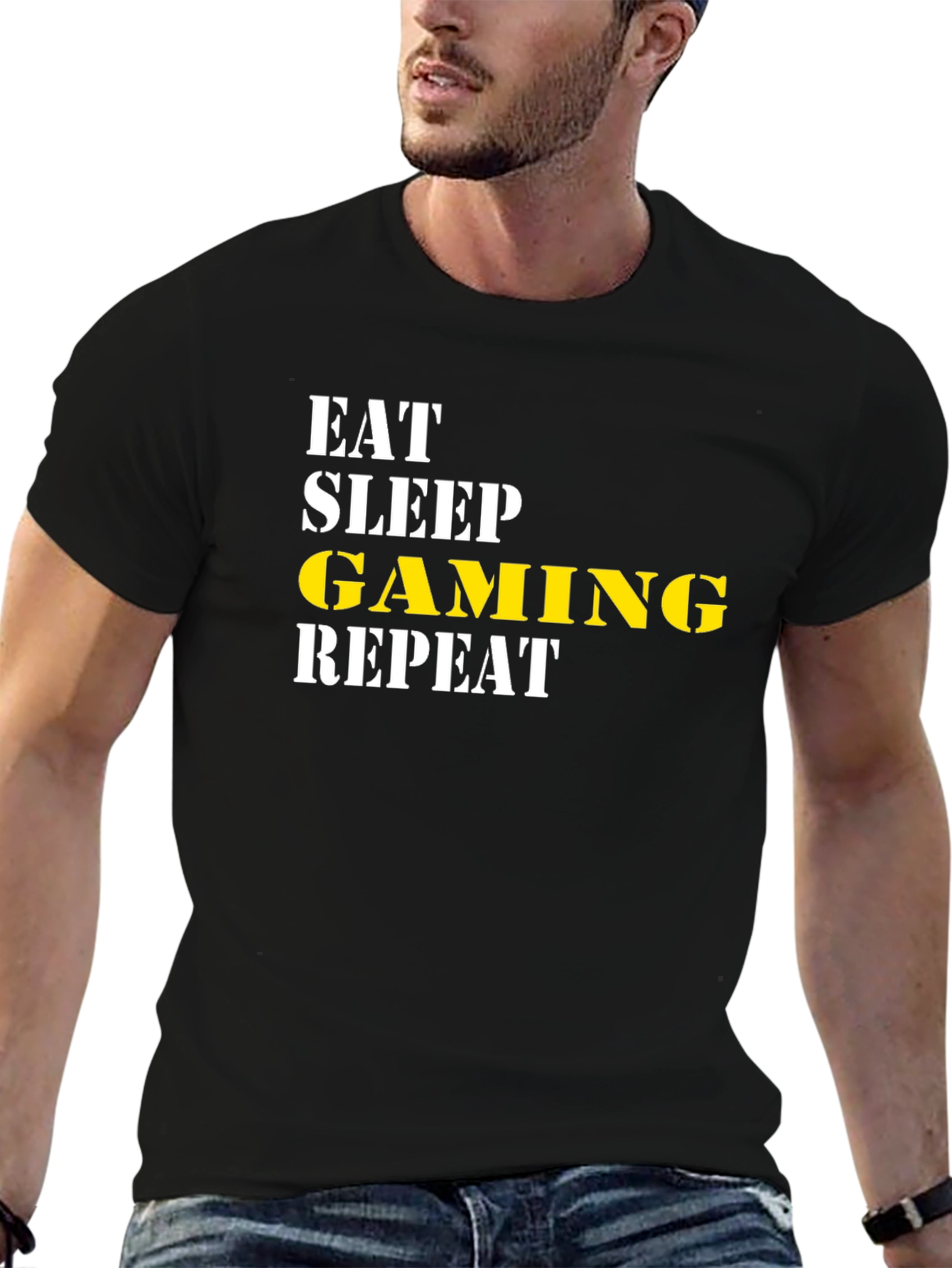 Eat Sleep Gaming Repeat Graphic Tee