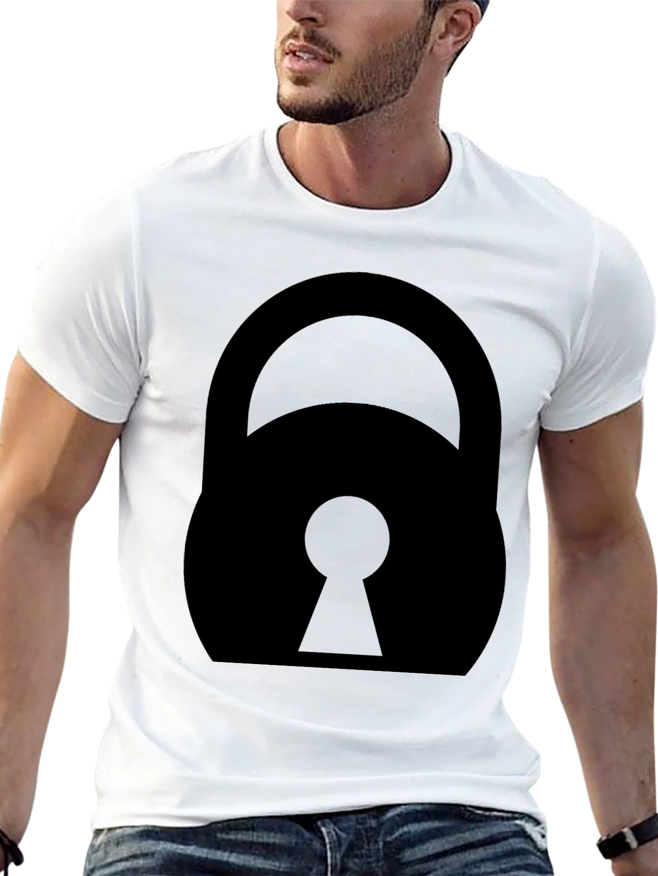 Black Lock Graphic Tee - Unisex Style